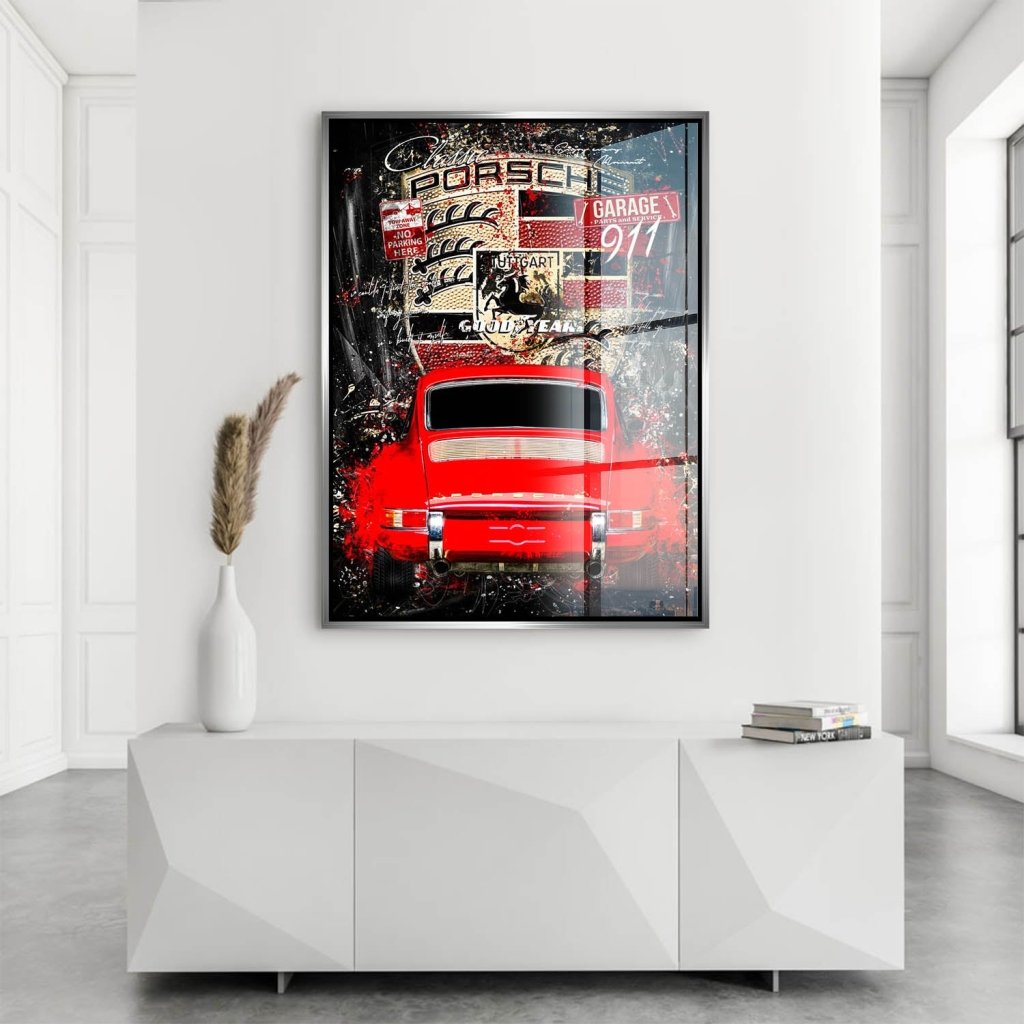 Porsche 911 Pop Art Style Acrylglas Bild INGALERIE