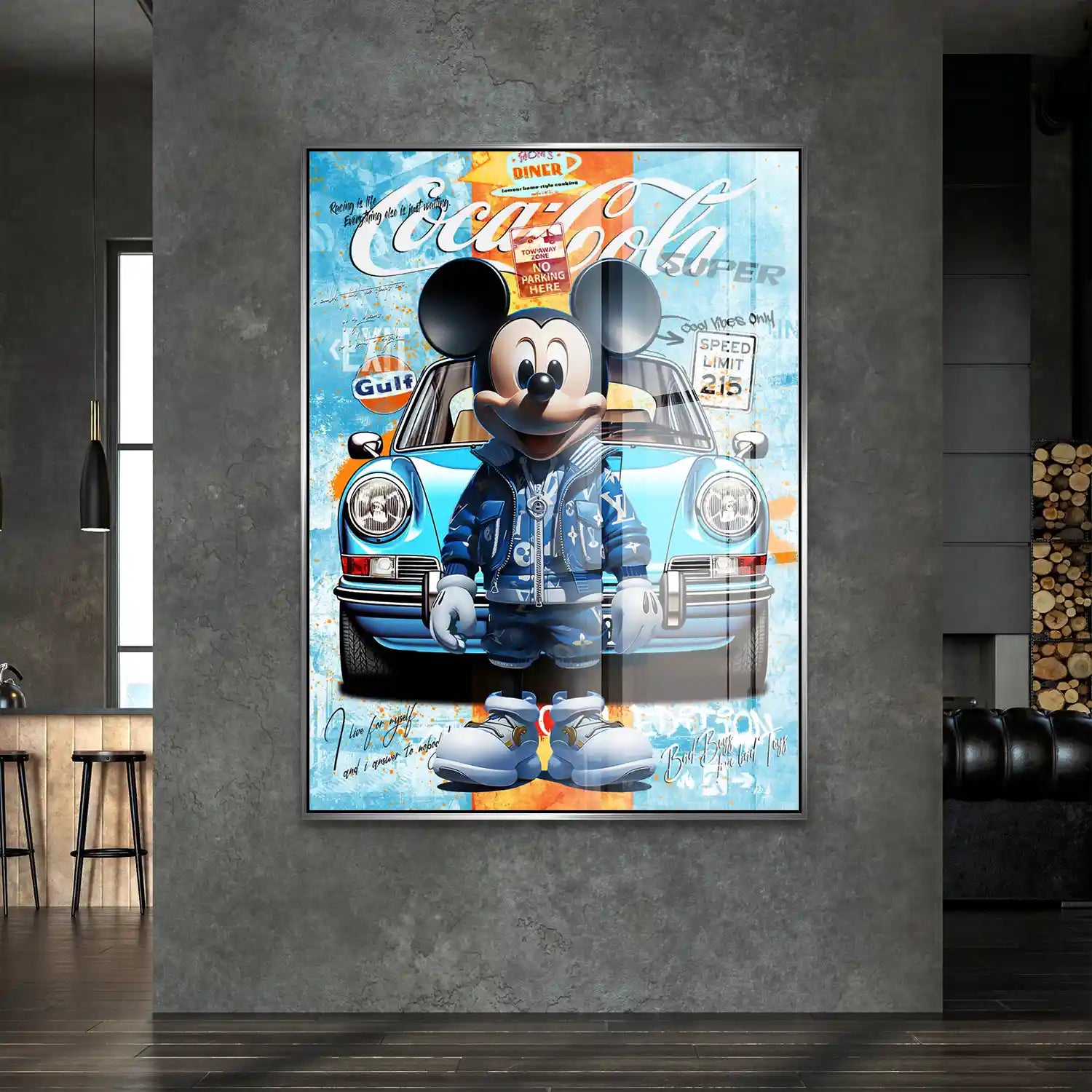 Micky Graffiti Style Acrylglas Bild INGALERIE