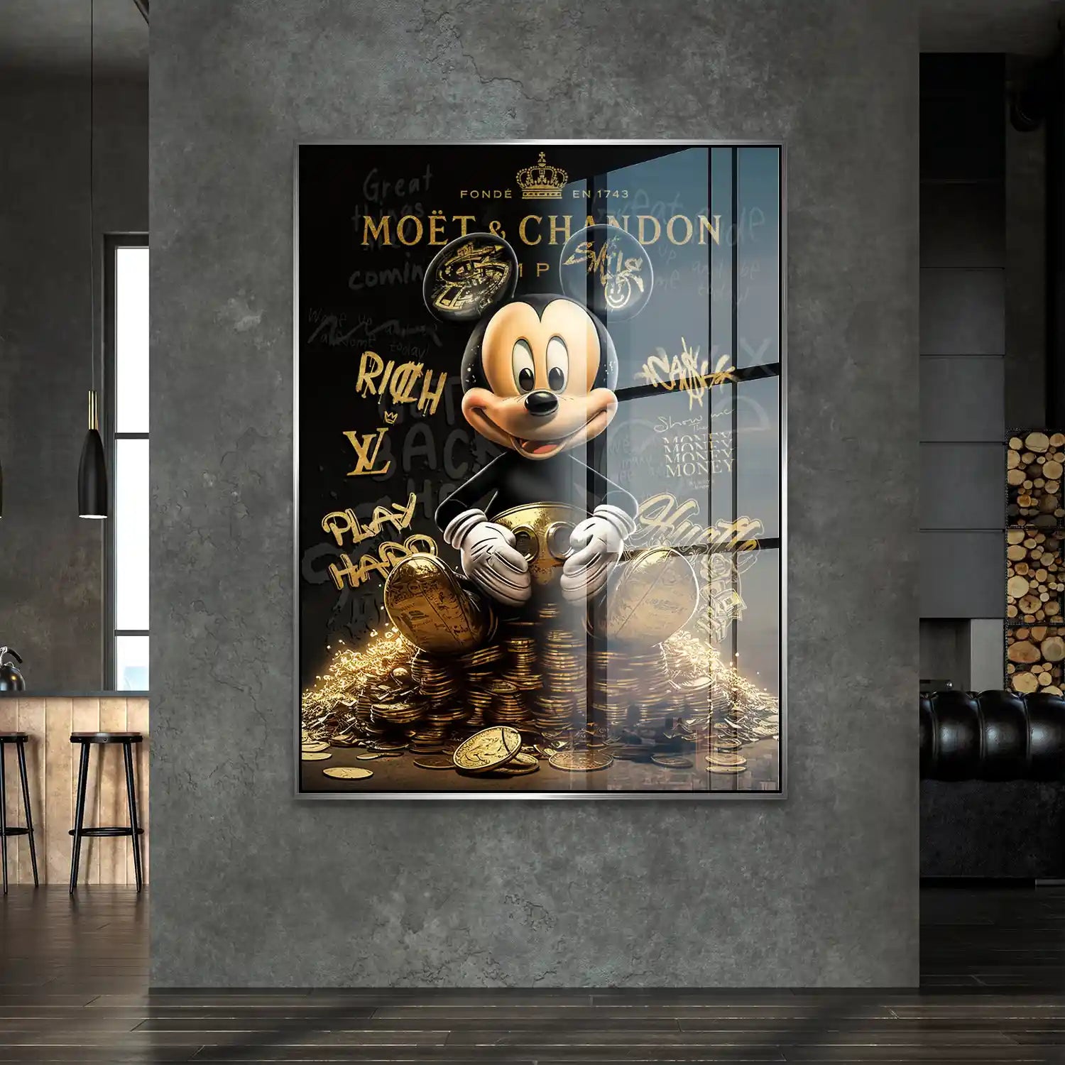 Micky Gold Motivation Pop Art Acrylglas Bild INGALERIE