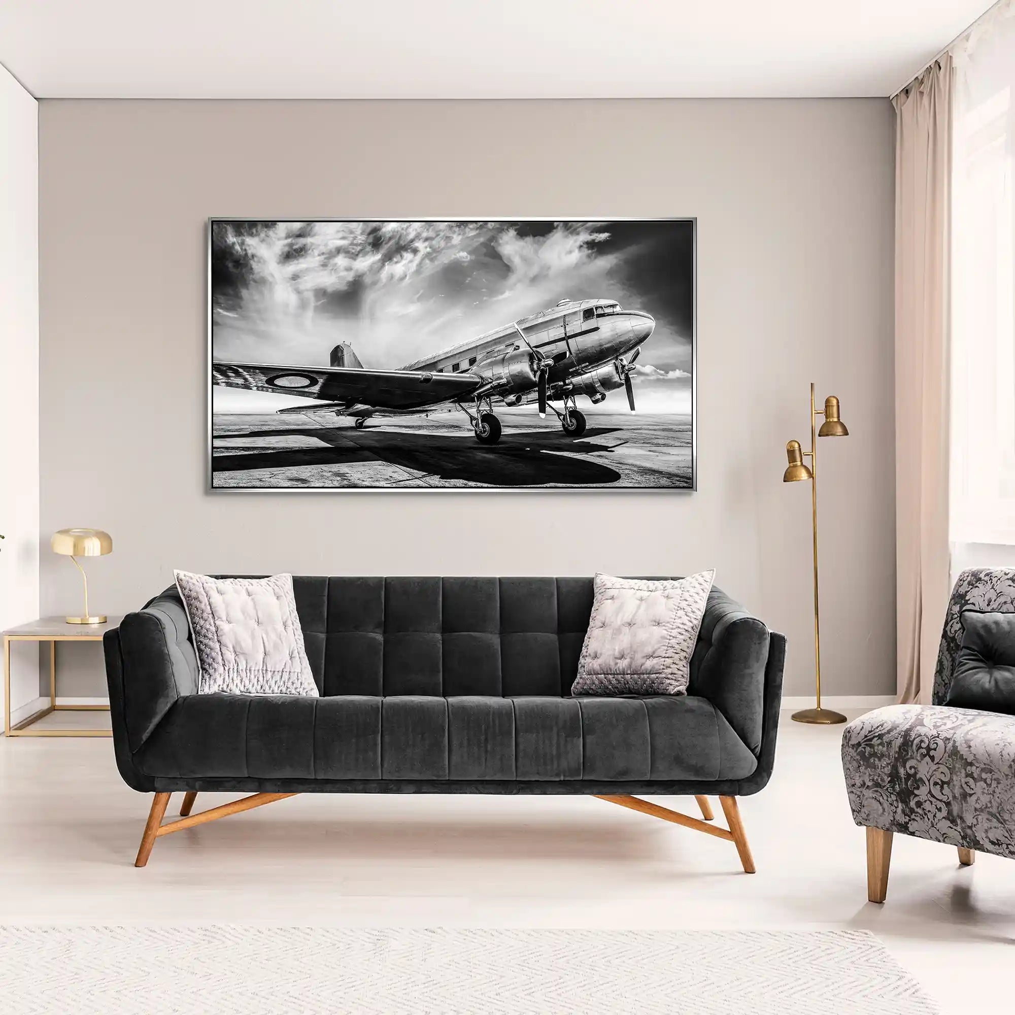 DC3 Vintage Flugzeug Aludibond Bild INGALERIE