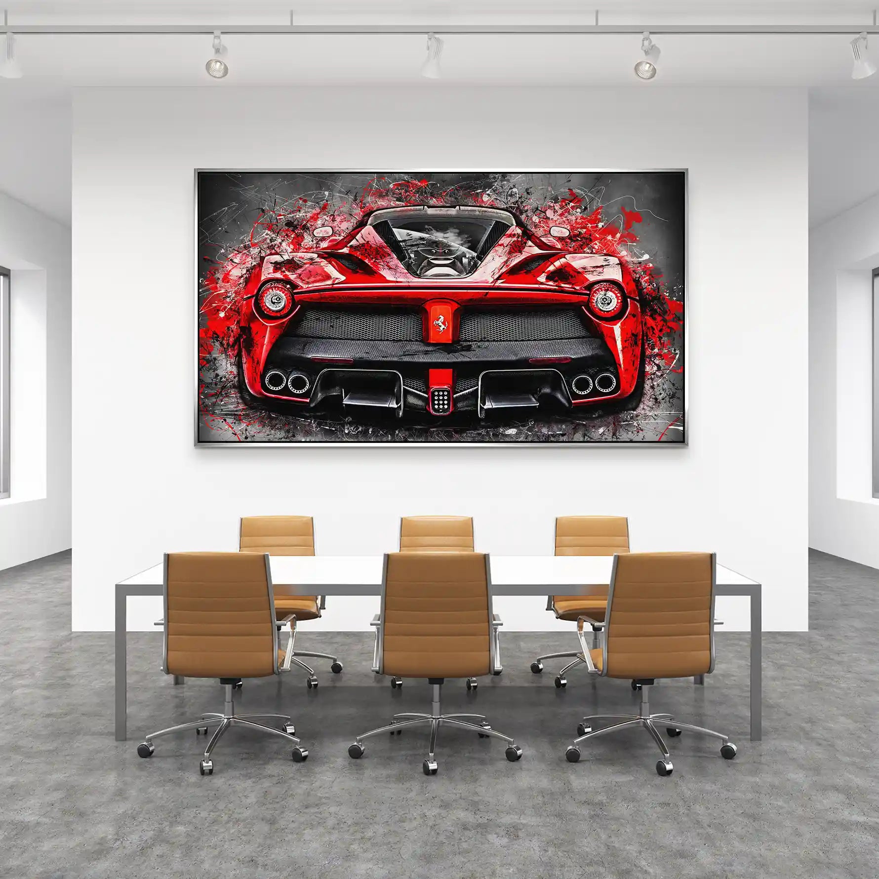 La Ferrari Abstrakt-Style Aludibond Bild INGALERIE