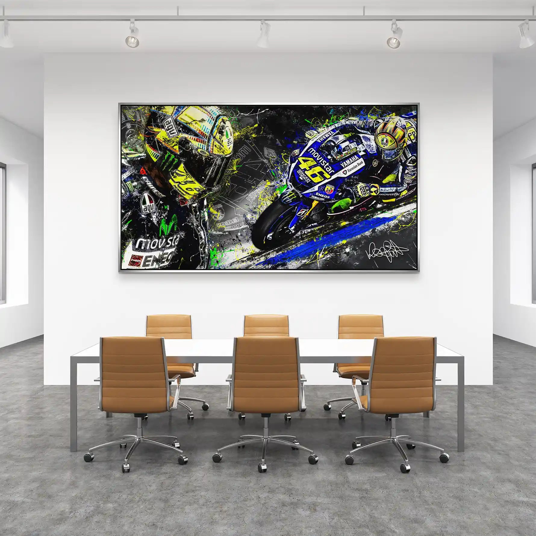 Rossi Yamaha Art Aludibond Bild INGALERiE