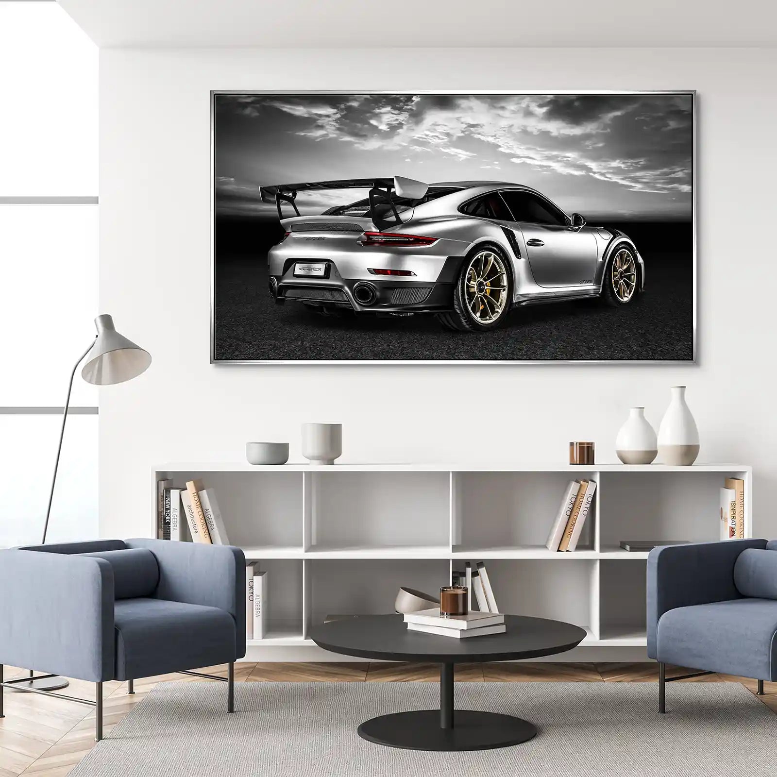 Porsche GT2 RS Sunset City Style Aludibond Bild INGALERIE