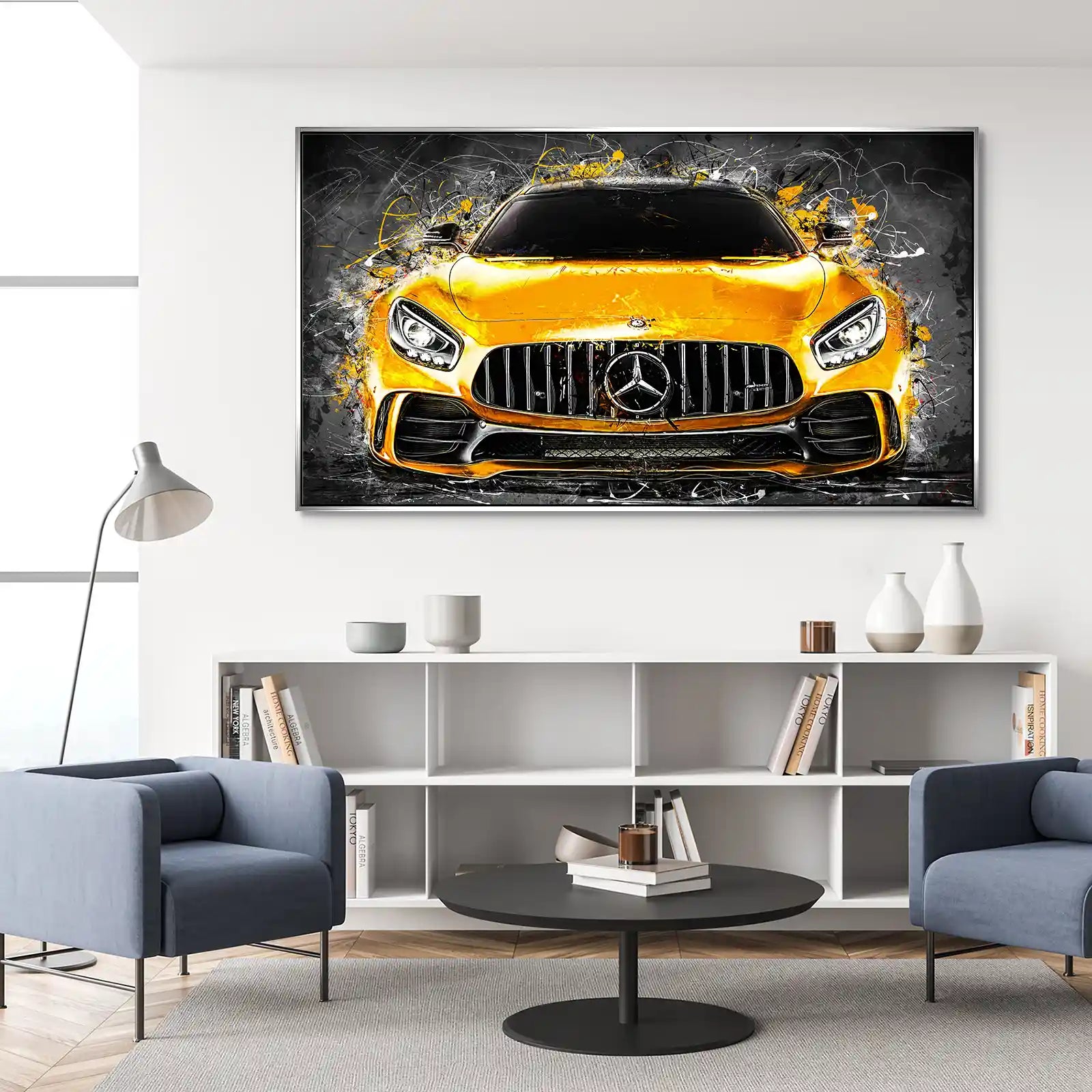 Mercedes AMG GT Yellow Style Style Aludibond Bild INGALERIE