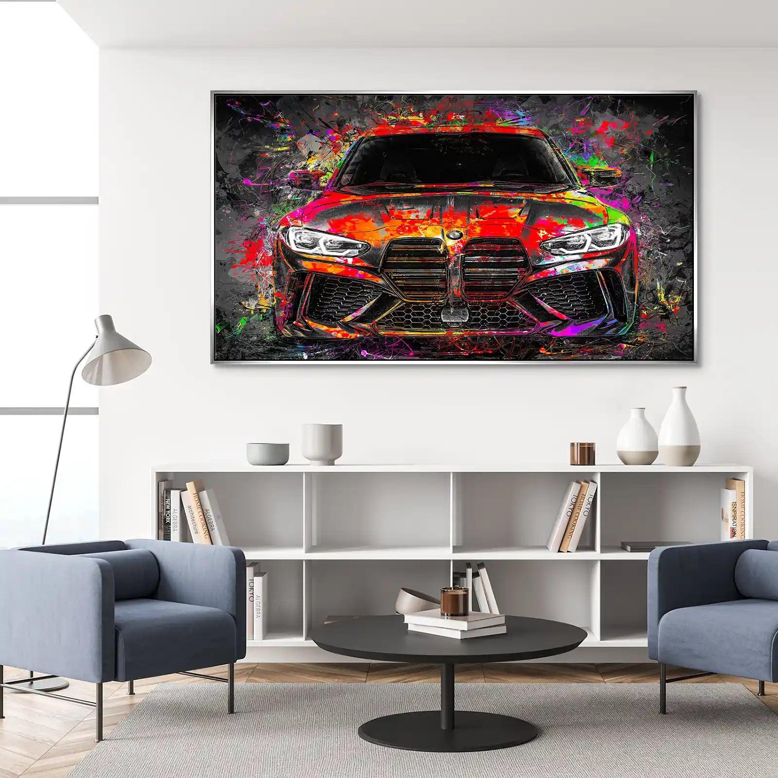 BMW M4 Pop Art Style Aludibond Bild INGALERIE