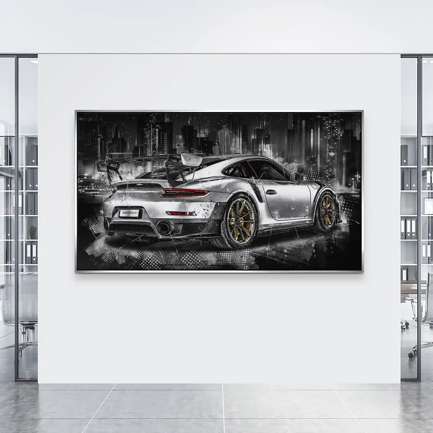 Porsche GT2 RS Abstrakt Aludibond Bild INGALERIE