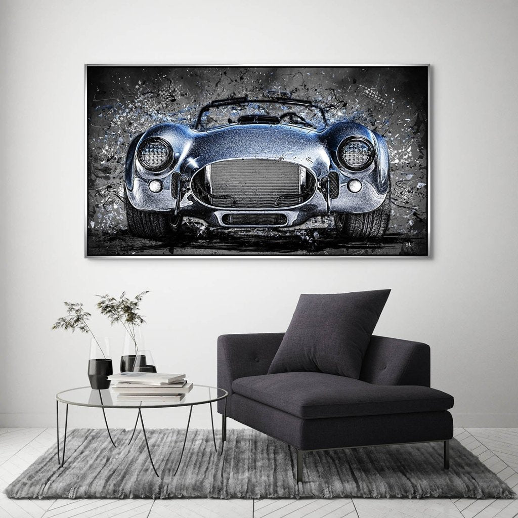 AC Cobra Abstrakt Blue Aludibond Bild INGALERIE