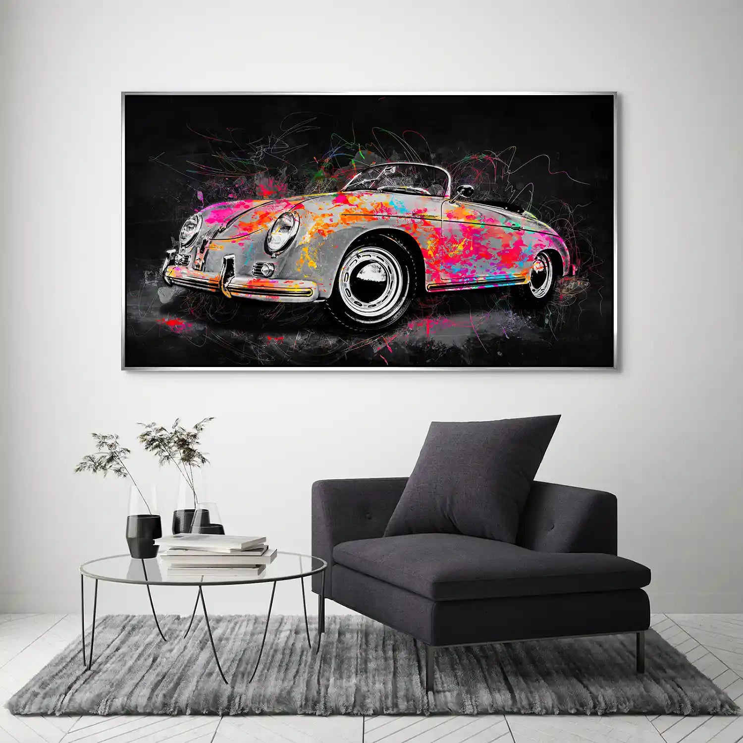 Porsche Speedster Pop Art Style Aludibond Bild INGALERIE