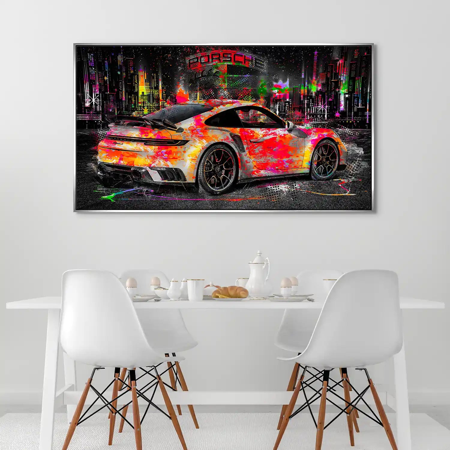 Porsche 911 Turbo Pop Art Style Aludibond Bild INGALERIE