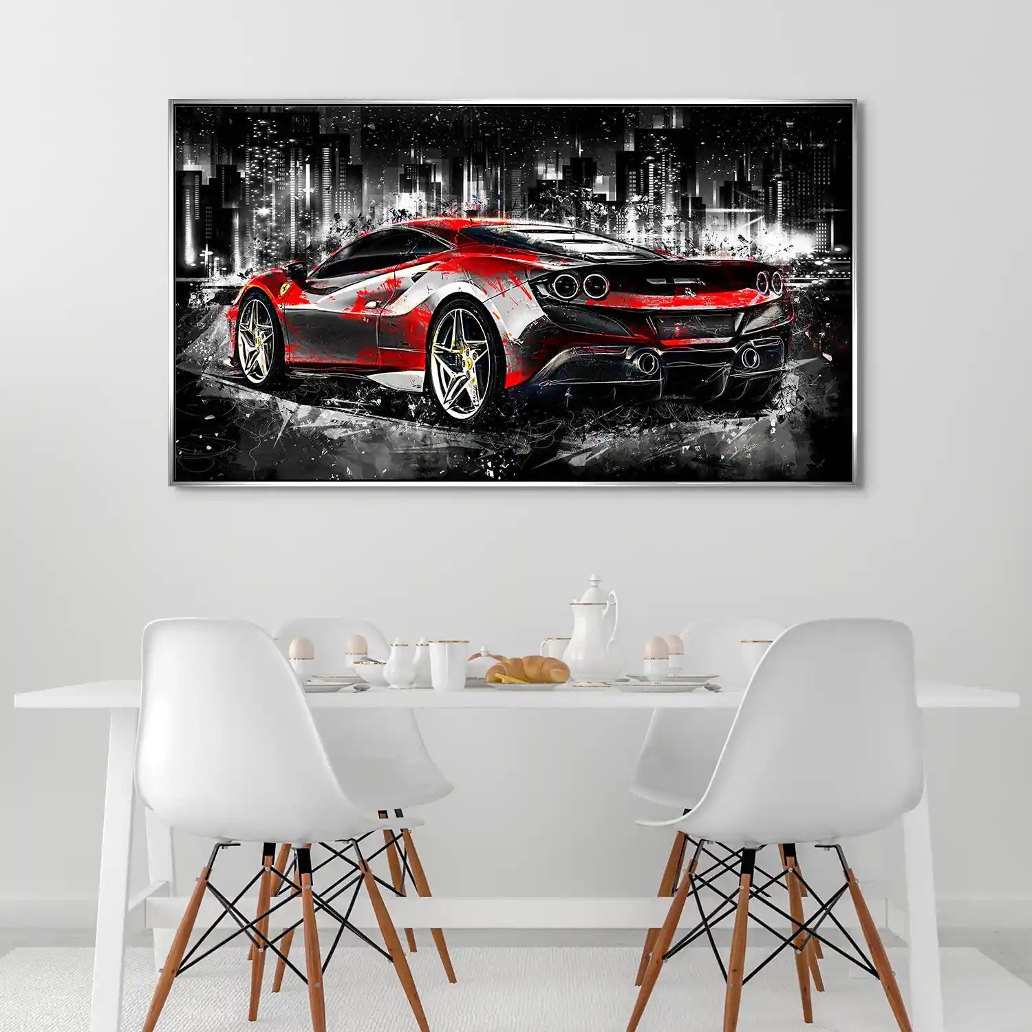 Ferrari F8 Abstrakt Style Aludibond Bild INGALERIE