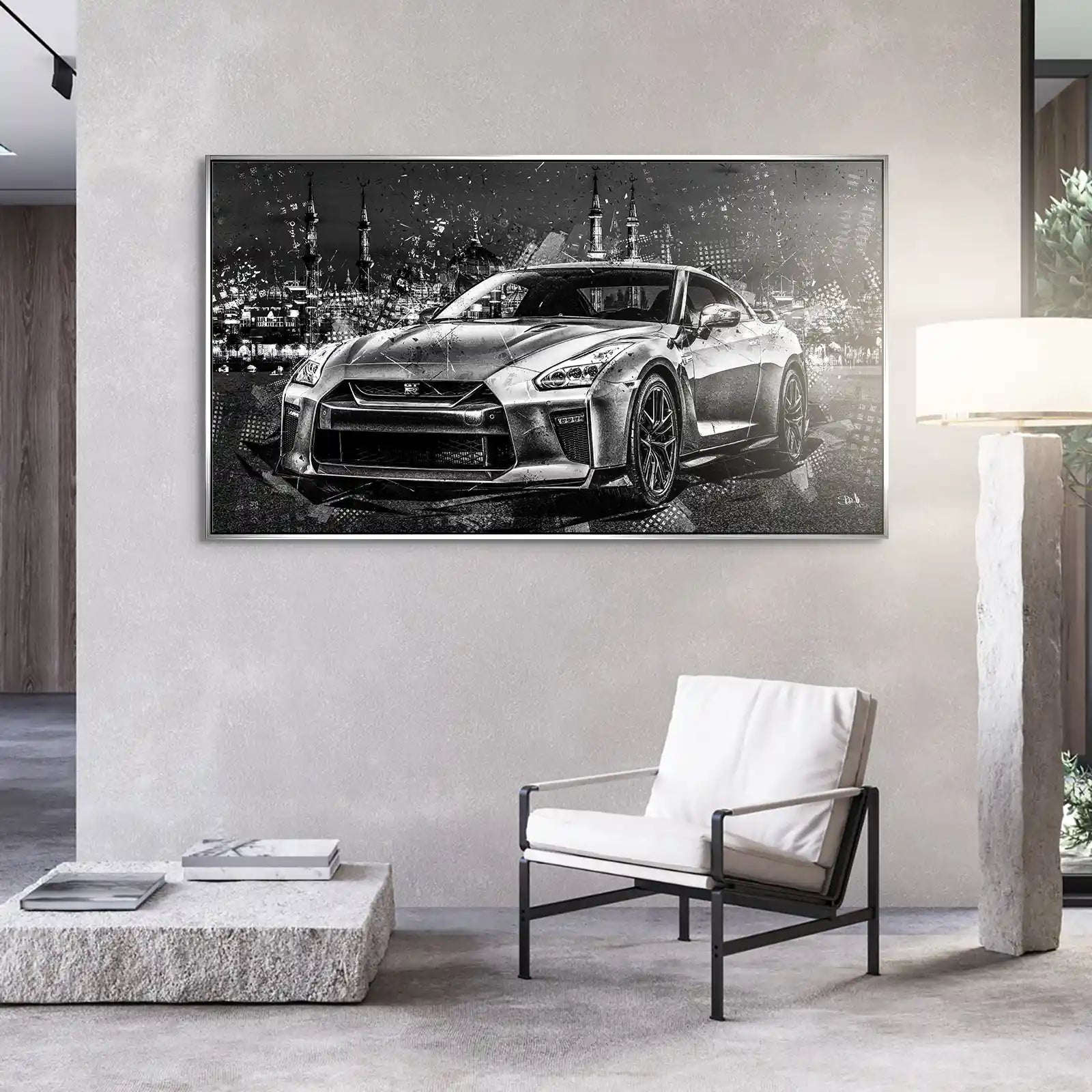 Nissan GT-R Abstrakt Style Aludibond Bild INGALERIE