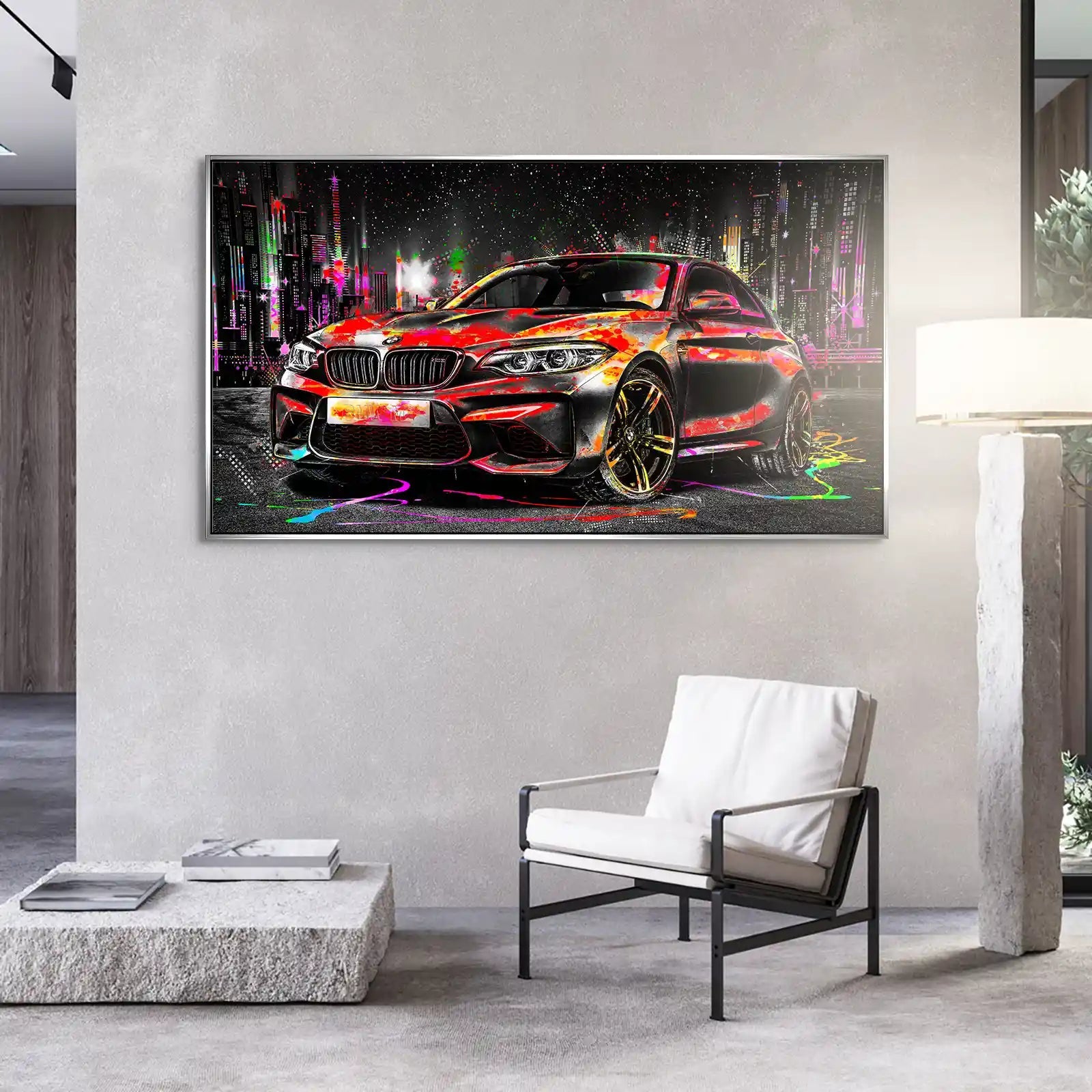 BMW M2 Pop Art Style Aludibond Bild INGALERIE