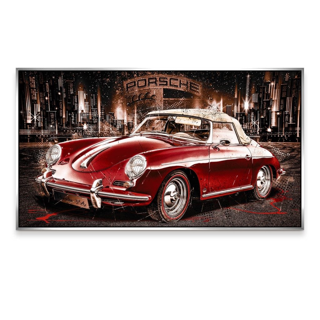 Porsche 356 Retro Aludibond Bild INGALERIE