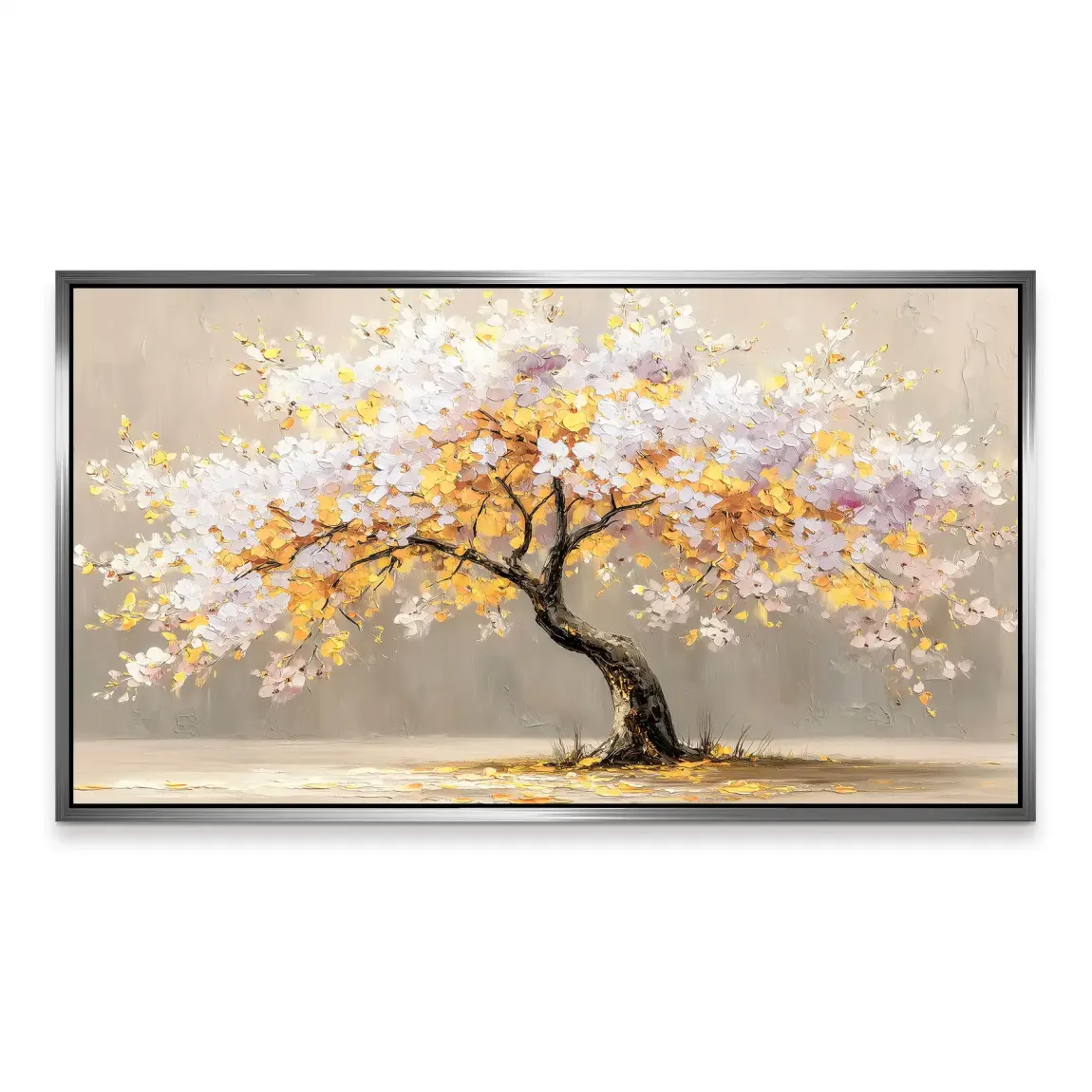 Gold Leaf Tree Art Aludibond Bild