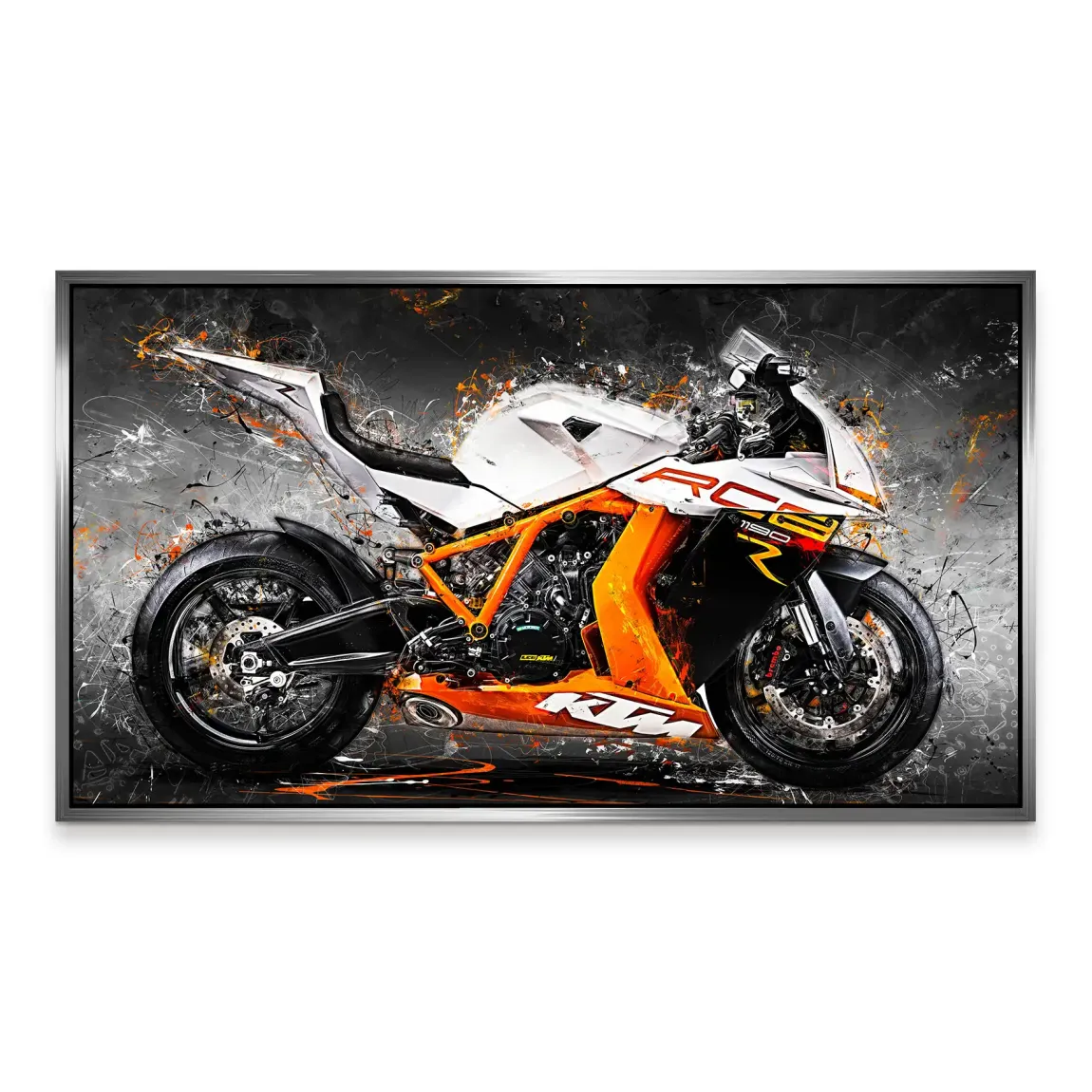 KTM RC8 Abstrakt Aludibond Bild