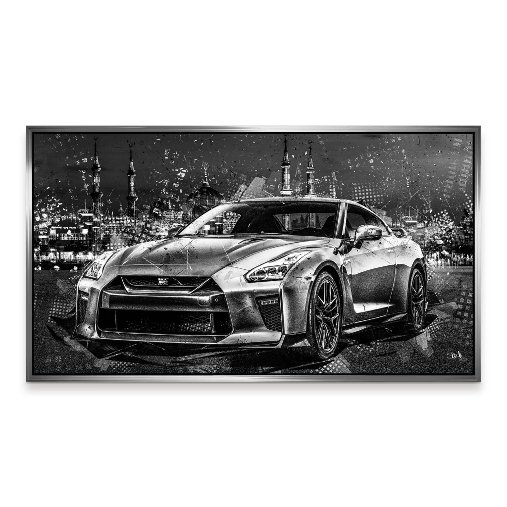 Nissan GT-R Abstrakt Style Aludibond Bild INGALERIE