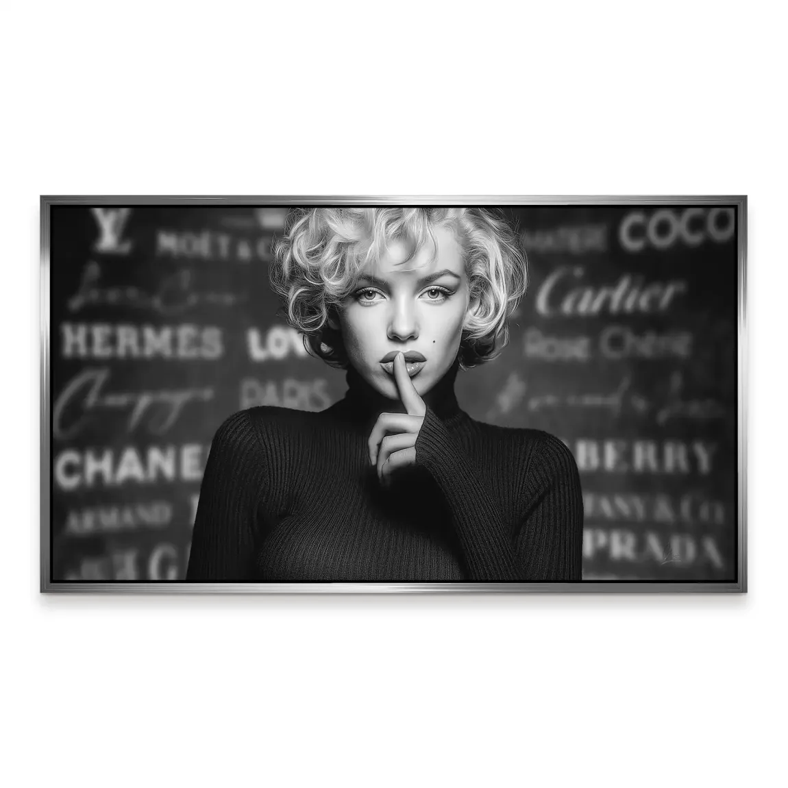 Marilyn Monroe Black Secret Aludibond Bild