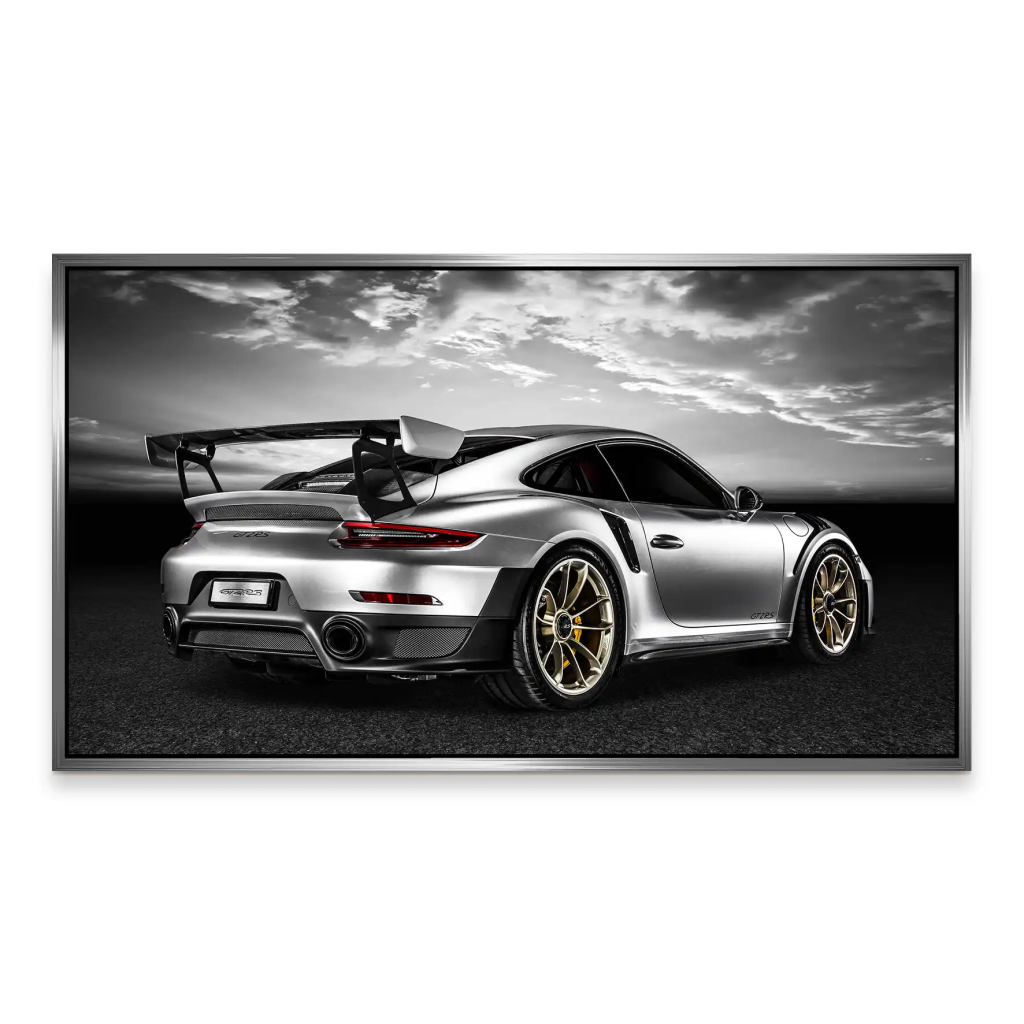 Porsche GT2 RS Sunset City Style Aludibond Bild INGALERIE