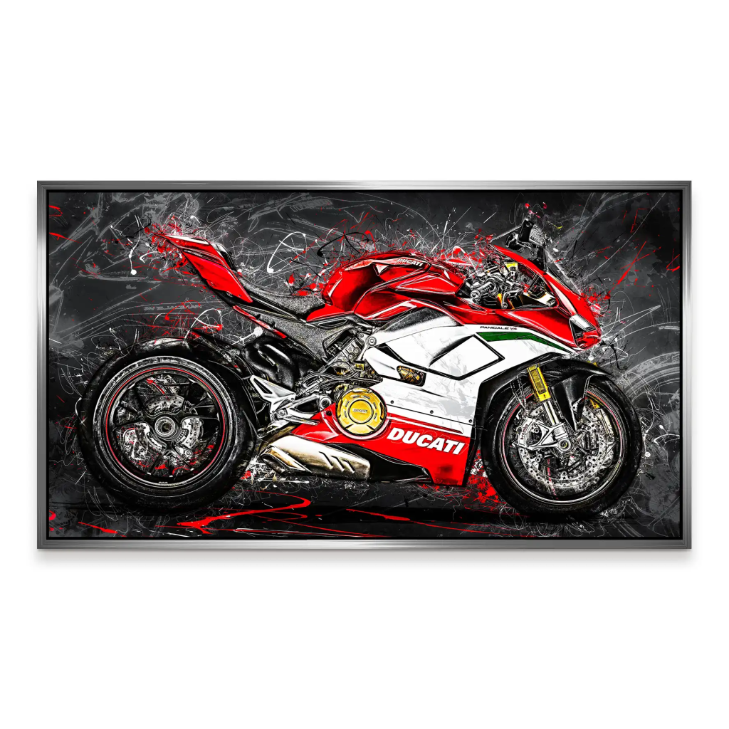 Ducati Panigale V4 Abstrakt Aludibond Bild INGALERIE