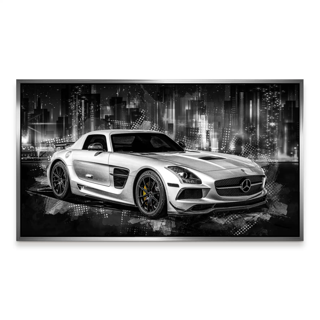 Mercedes SLS City Style Aludibond Bild INGALERIE