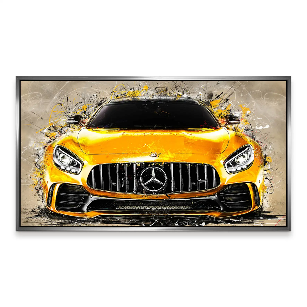 Mercedes AMG GT Retro Style Style Aludibond Bild INGALERIE