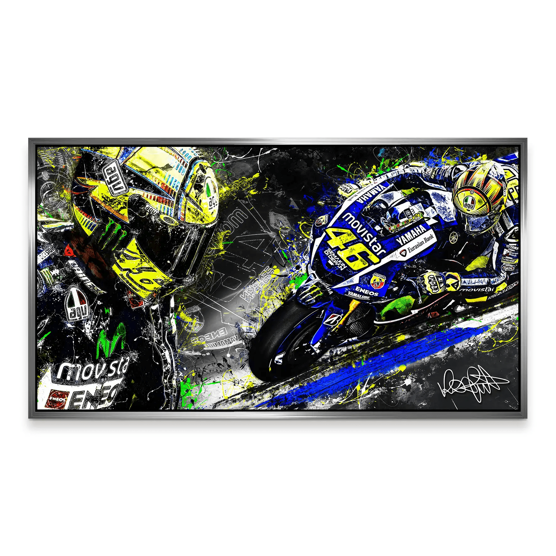 Rossi Yamaha Art Aludibond Bild INGALERiE