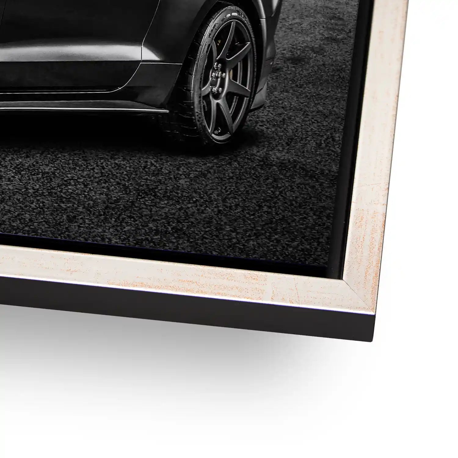 Ford Mustang Black City Aludibond Bild INGALERIE