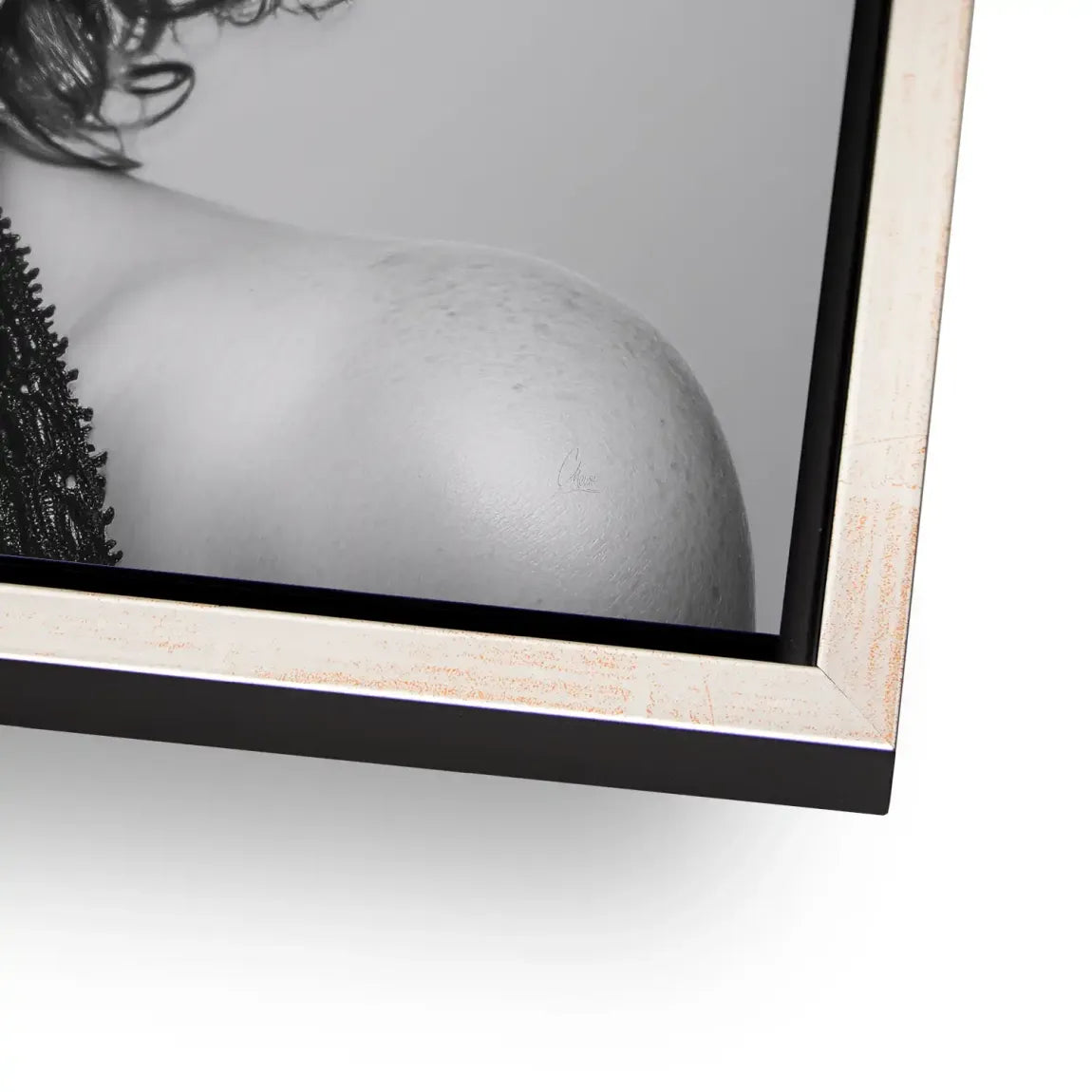 Marilyn Silent Secret Black Aludibond Bild