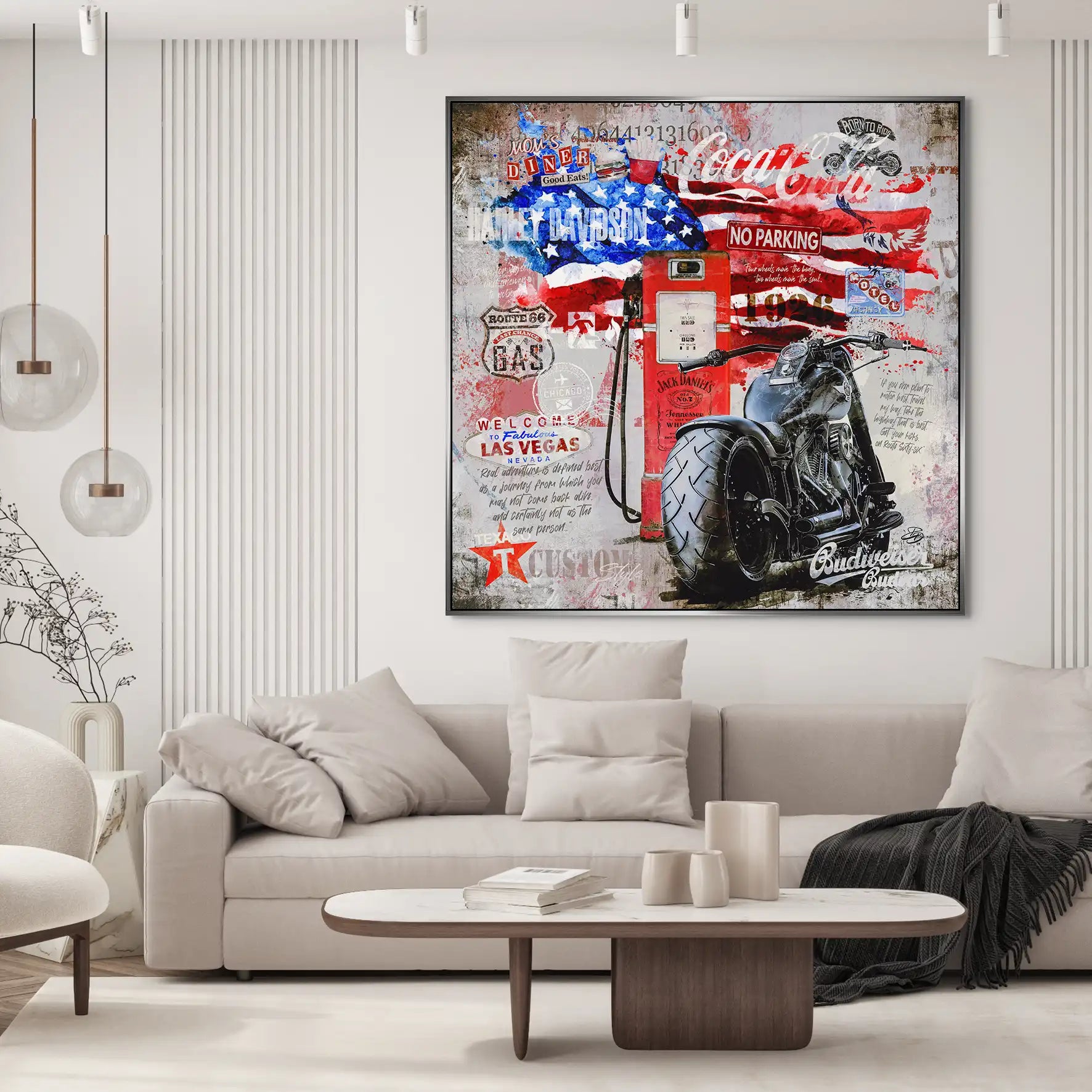Ride the American Soul – Harley Alu Bild INGALERIE