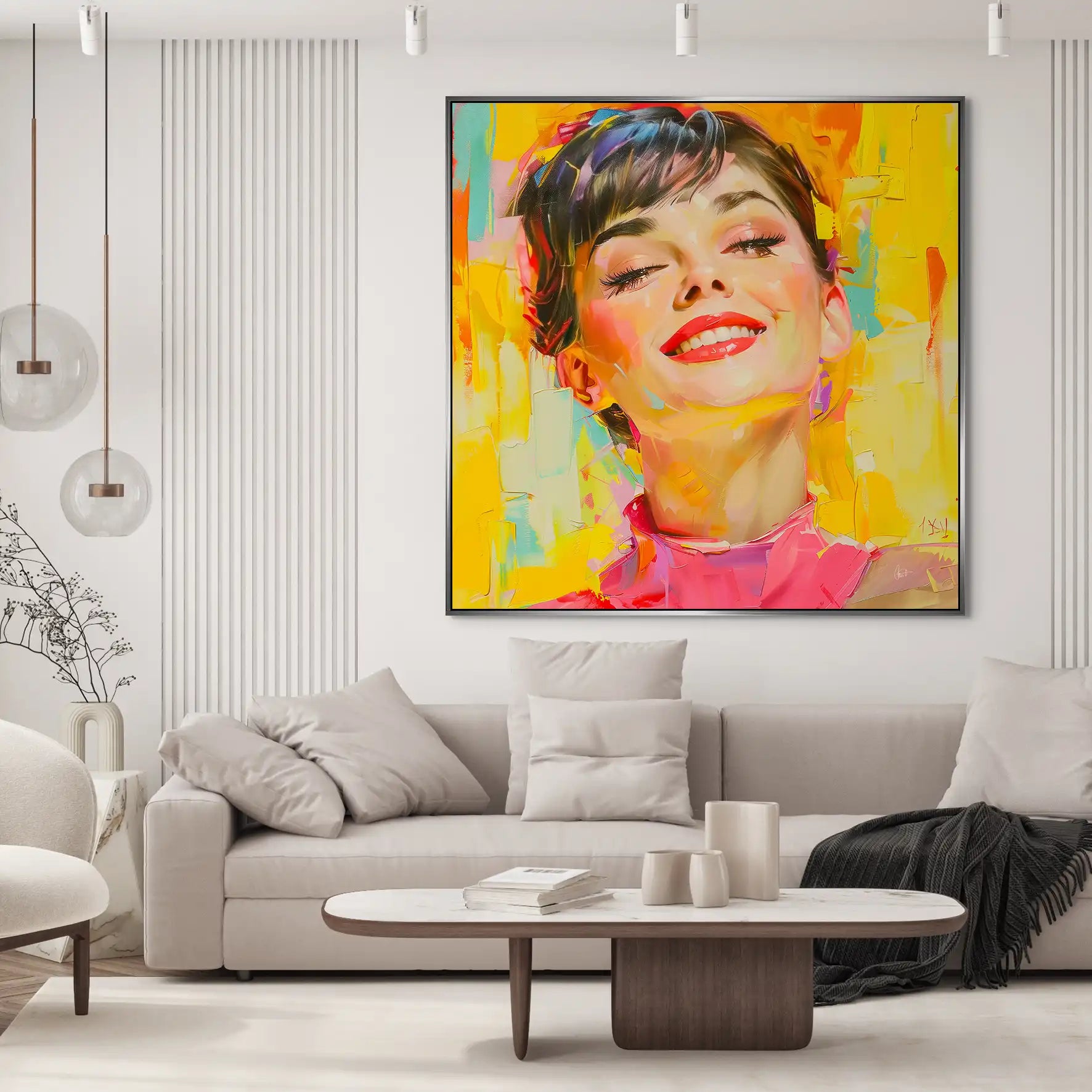 Audrey Modern Art Style AluDibond Bild INGALERIE