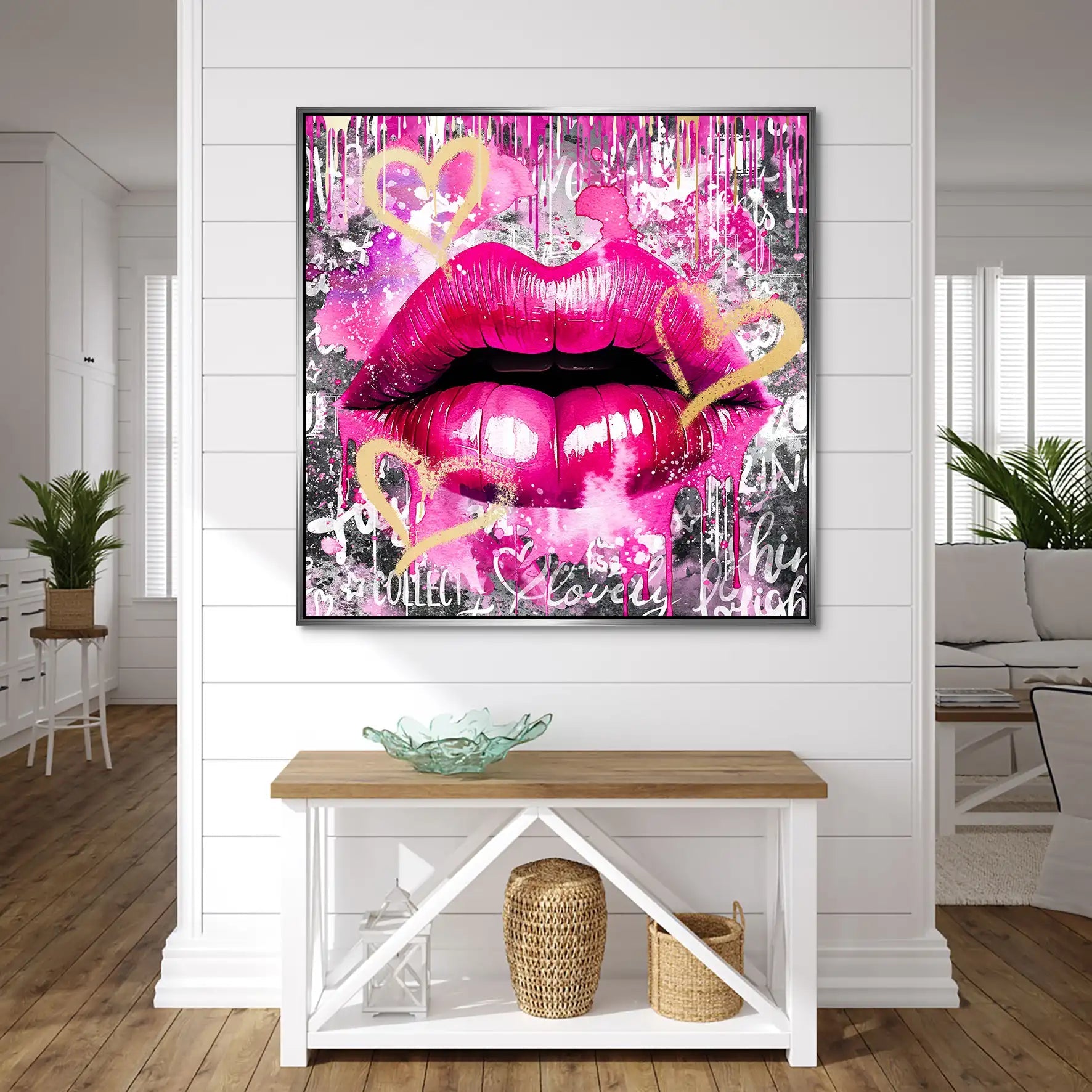 Sweet Lips Dark Style AluDibond Bild INGALERIE