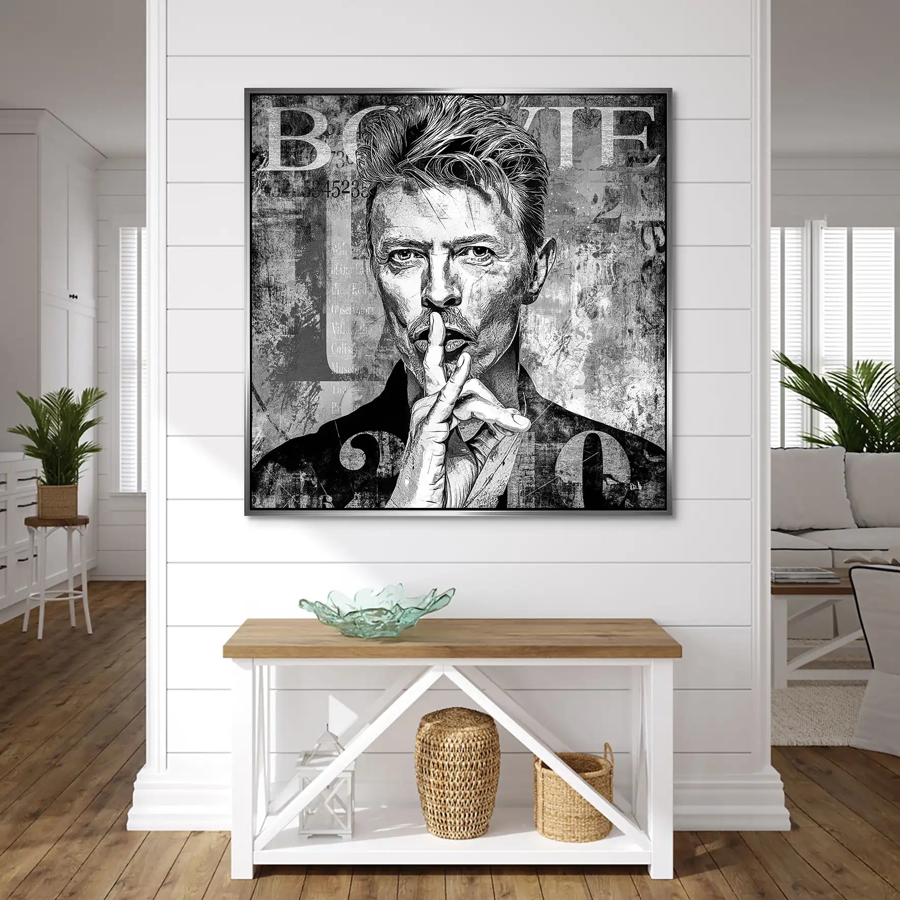 David Bowie Abstrakt Luxury Dark Style AluDibond Bild INGALERIE