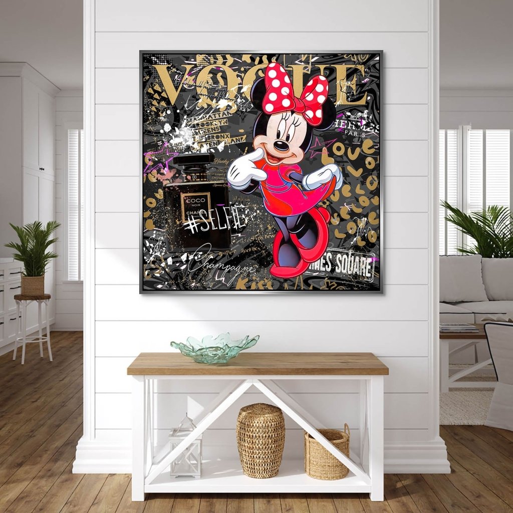 Minnie Vogue Gold Pop Art AluDibond Bild INGALERIE