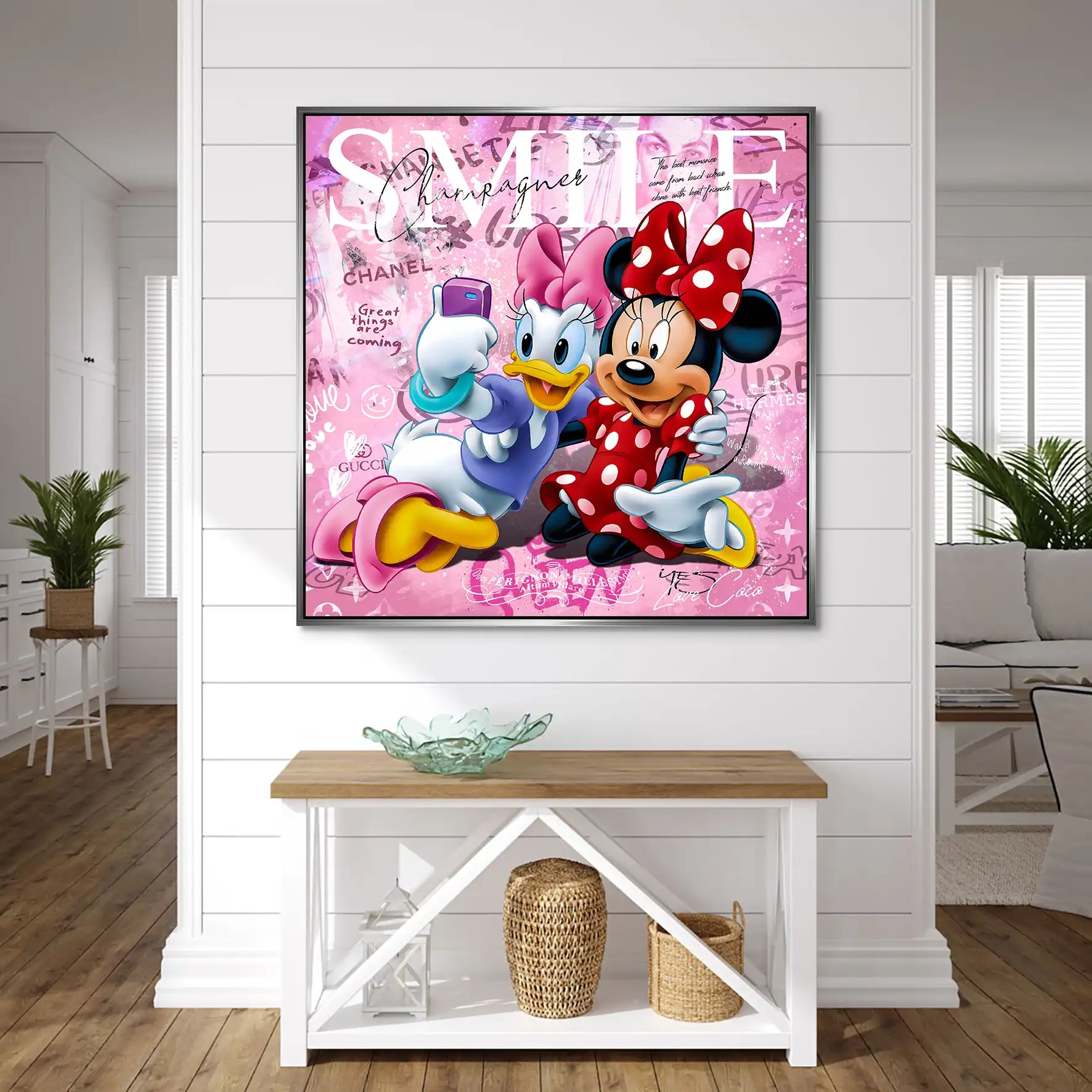 Daisy & Minnie Smile AluDibond Bild INGALERIE