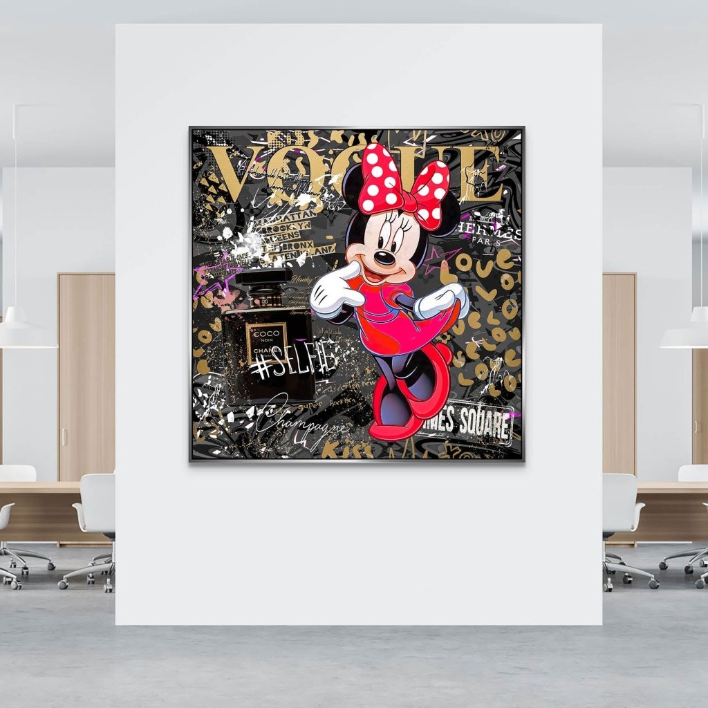 Minnie Vogue Gold Pop Art AluDibond Bild INGALERIE