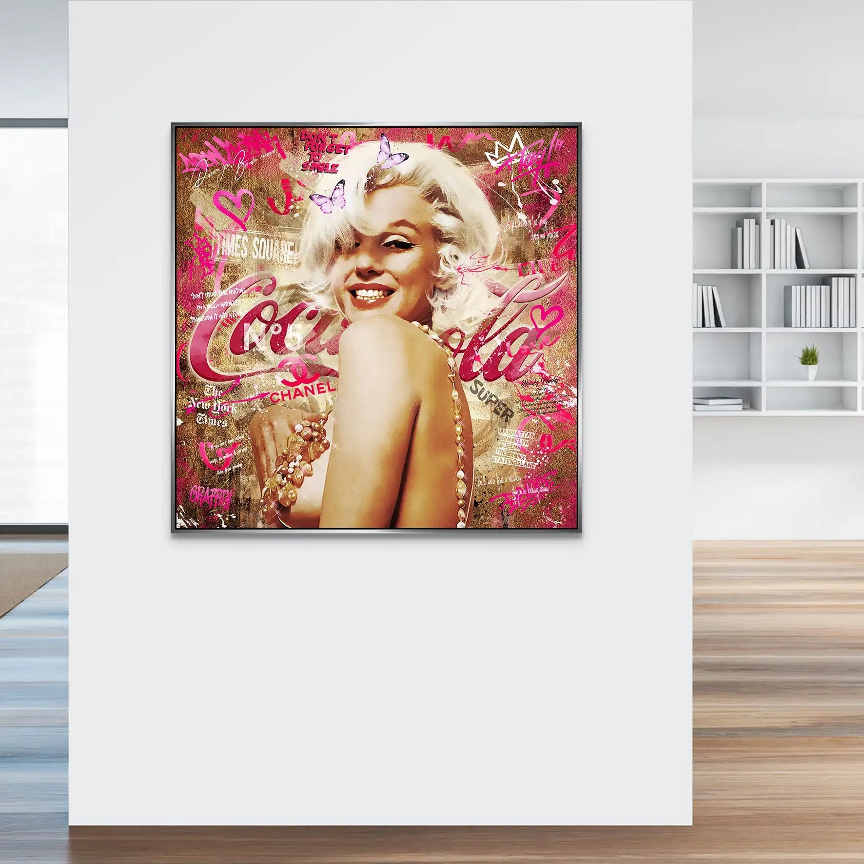 Marilyn Monroe Graffiti Style AluDibond Bild INGALERIE