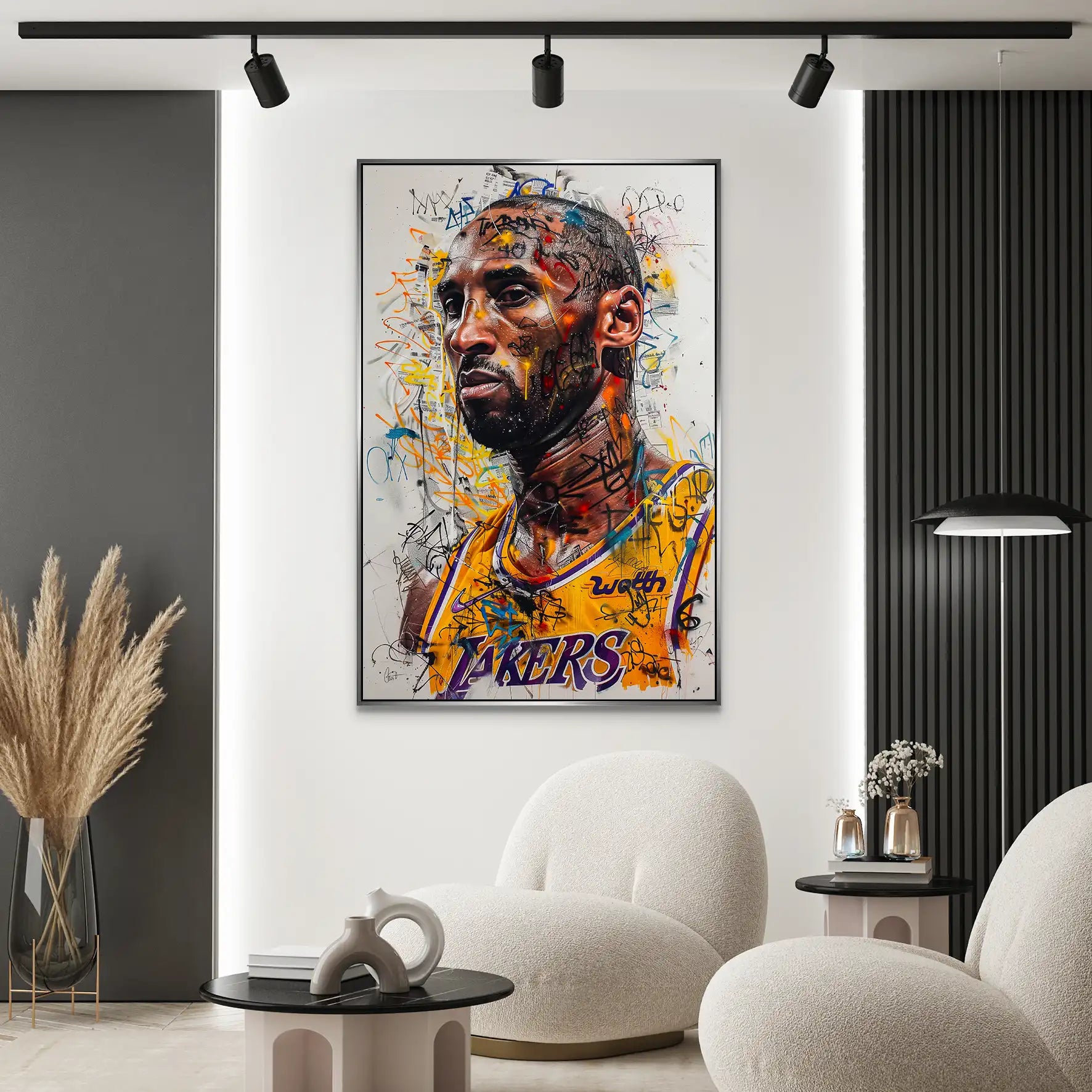 Kobe Basketball Street Art AluDibond Bild INGALERIE