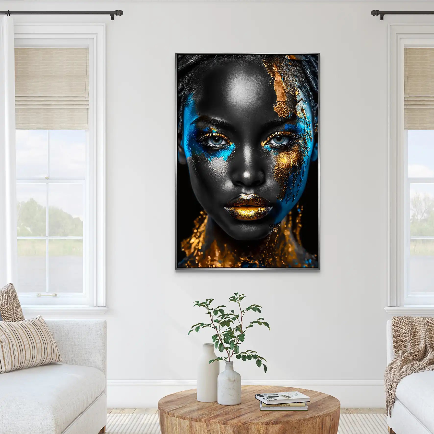 Black Gold Woman AluDibond Bild INGALERIE