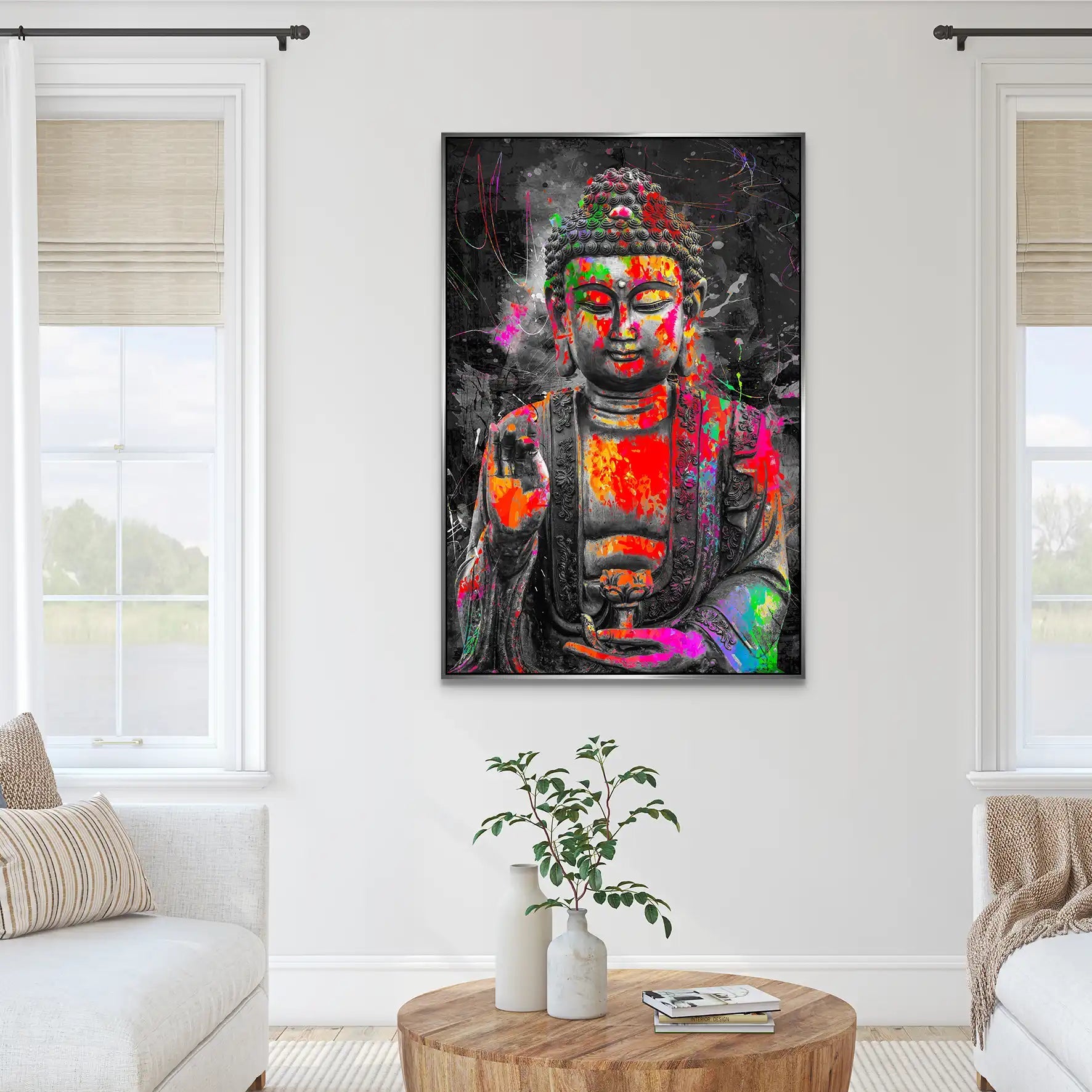 Buddha Pop Art AluDibond Bild INGALERIE