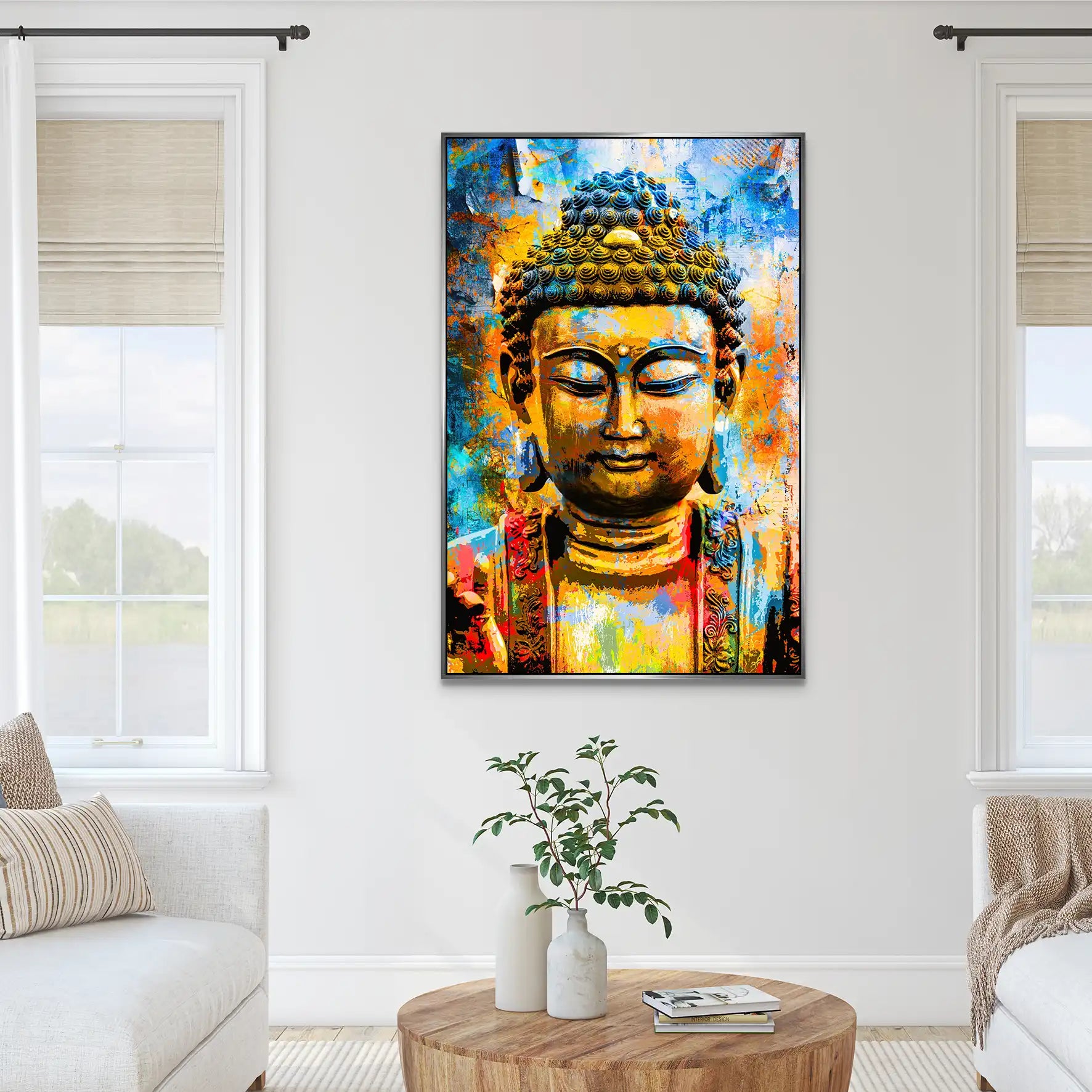 Buddha Color Style AluDibond Bild INGALERIE