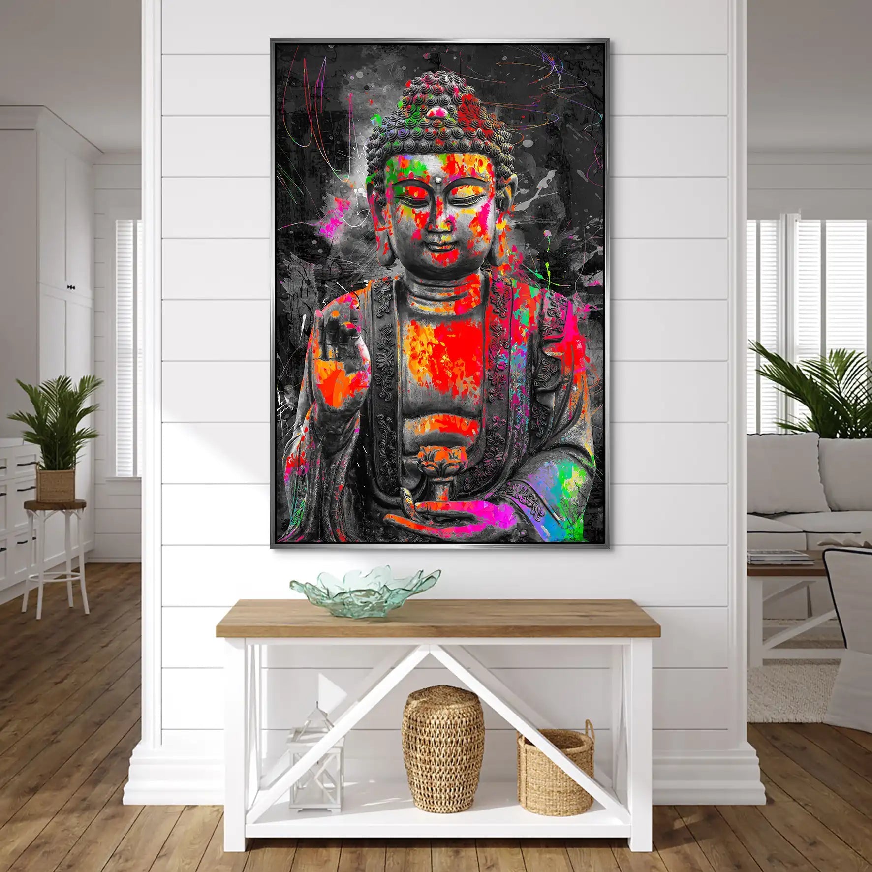 Buddha Pop Art AluDibond Bild INGALERIE