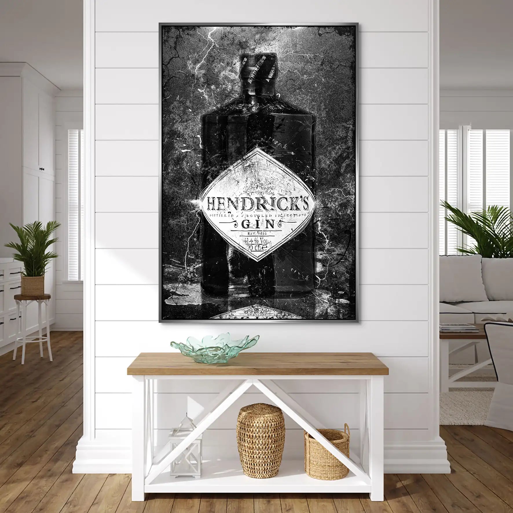 Gin Abstrakt Black Style AluDibond Bild INGALERIE
