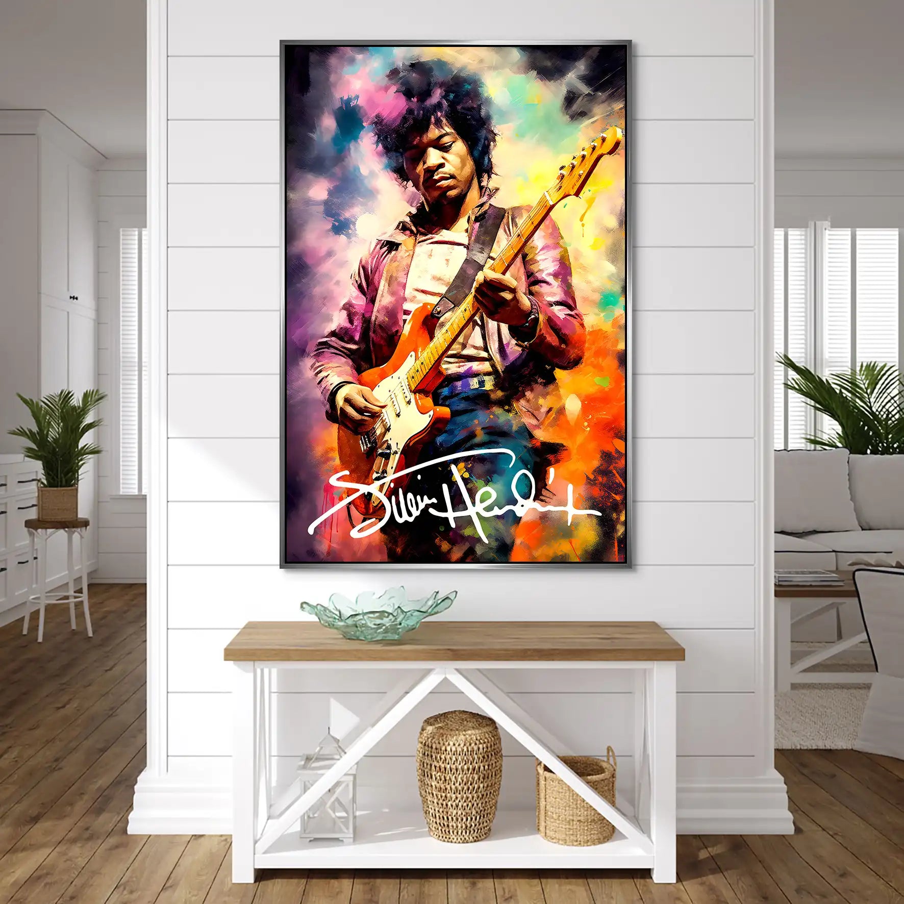 Jimi Hendrix Abstrakt AluDibond Bild INGALERIE