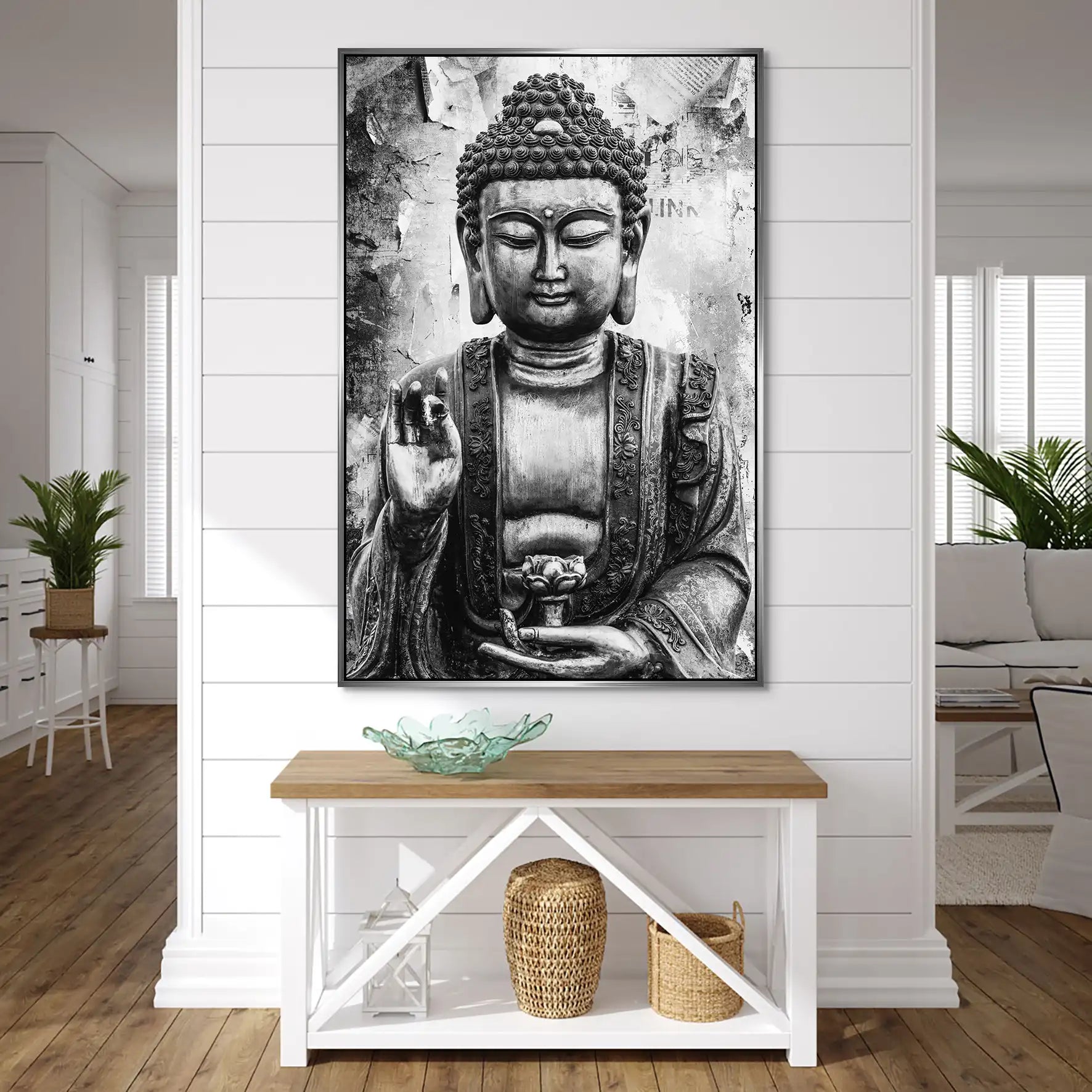 Buddha Black Style AluDibond Bild INGALERIE