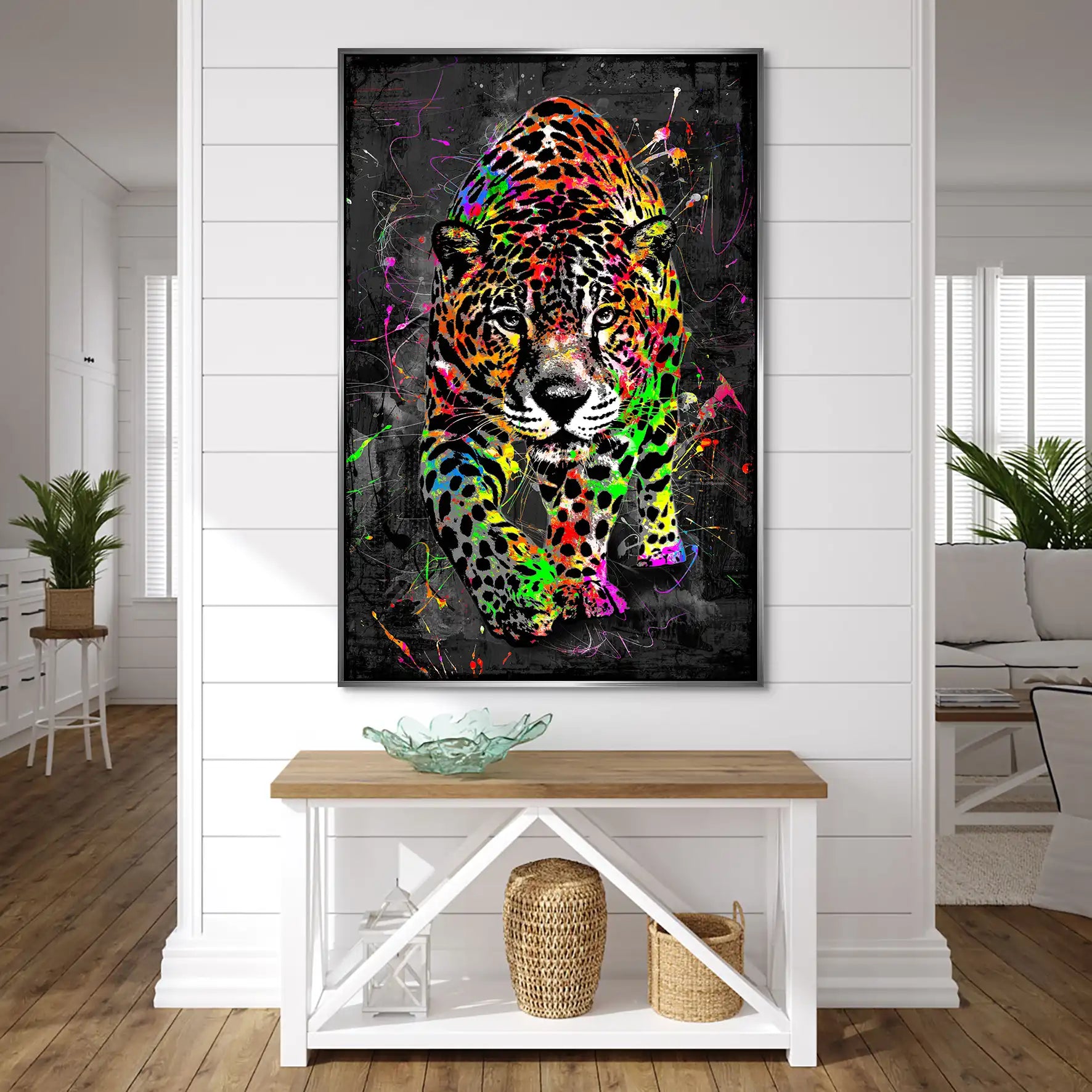 Leopard Abstrakt Color Style AluDibond Bild INGALERIE