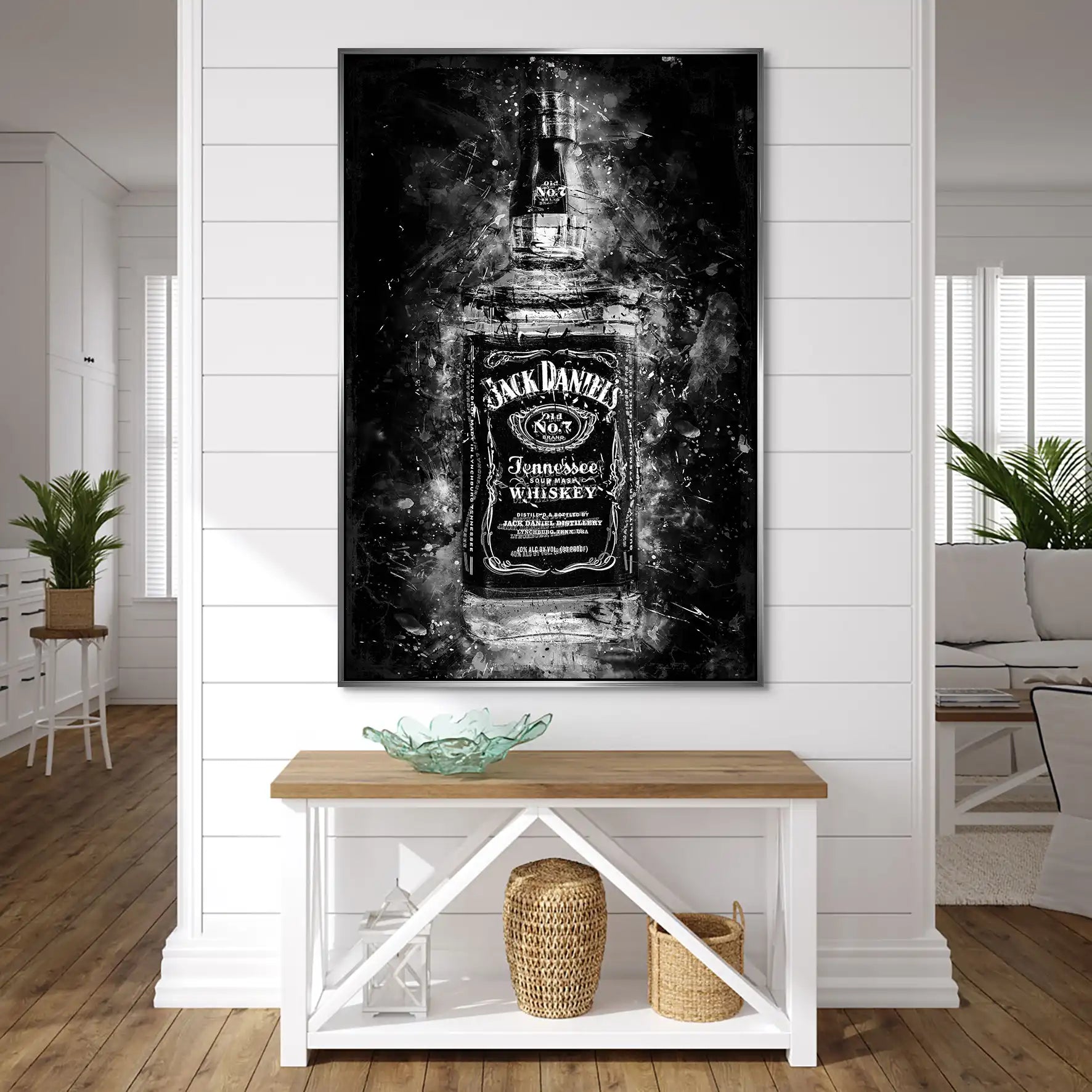 Jack Whisky Abstrakt Dark AluDibond Bild INGALERIE