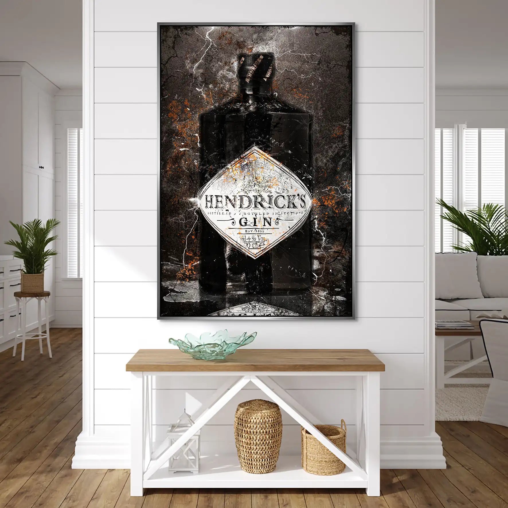Gin Abstrakt Dark Style AluDibond Bild INGALERIE