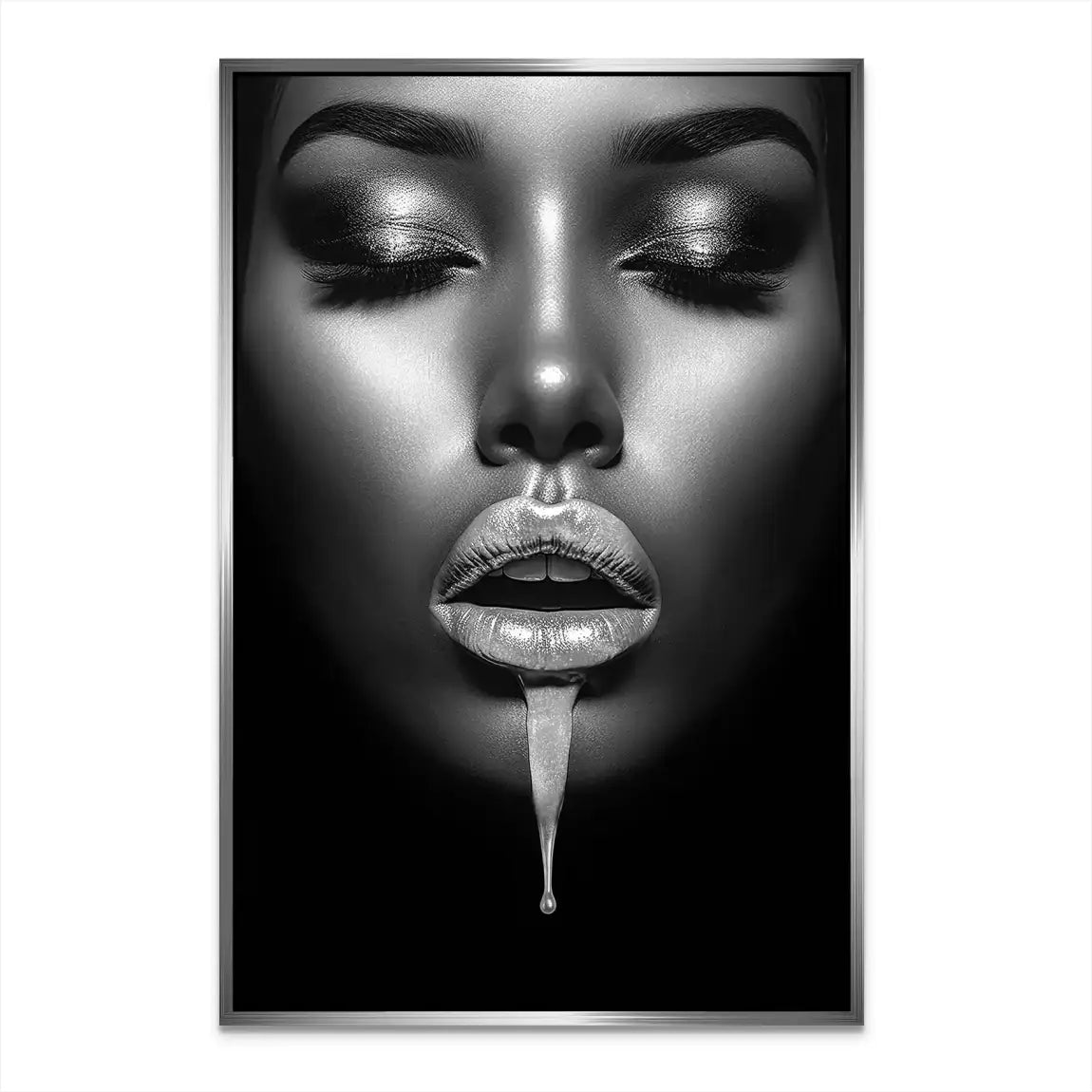 Silver Lips Nr.4 AluDibond Bild INGALERIE