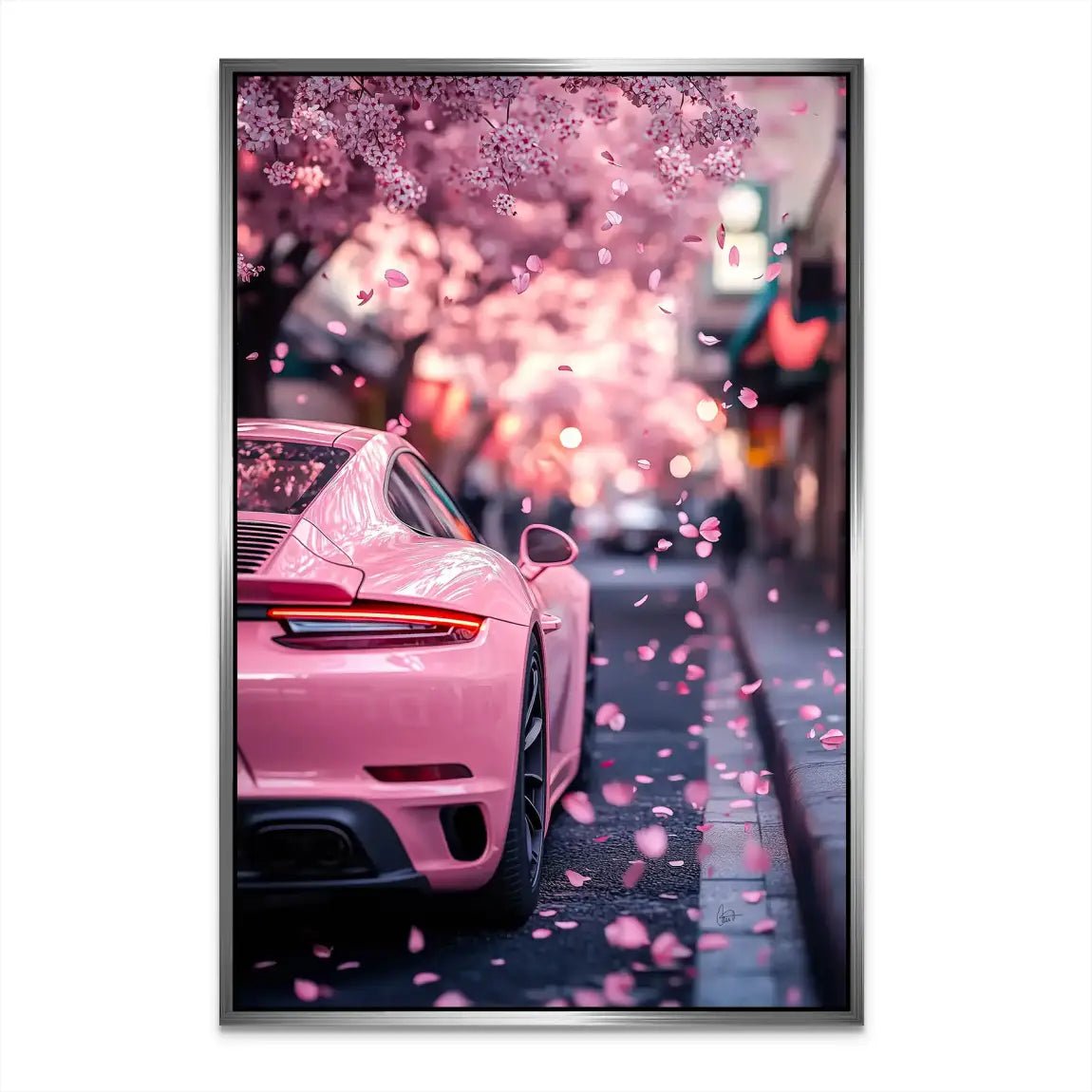 Porsche 911 Blüten AluDibond Bild INGALERIE