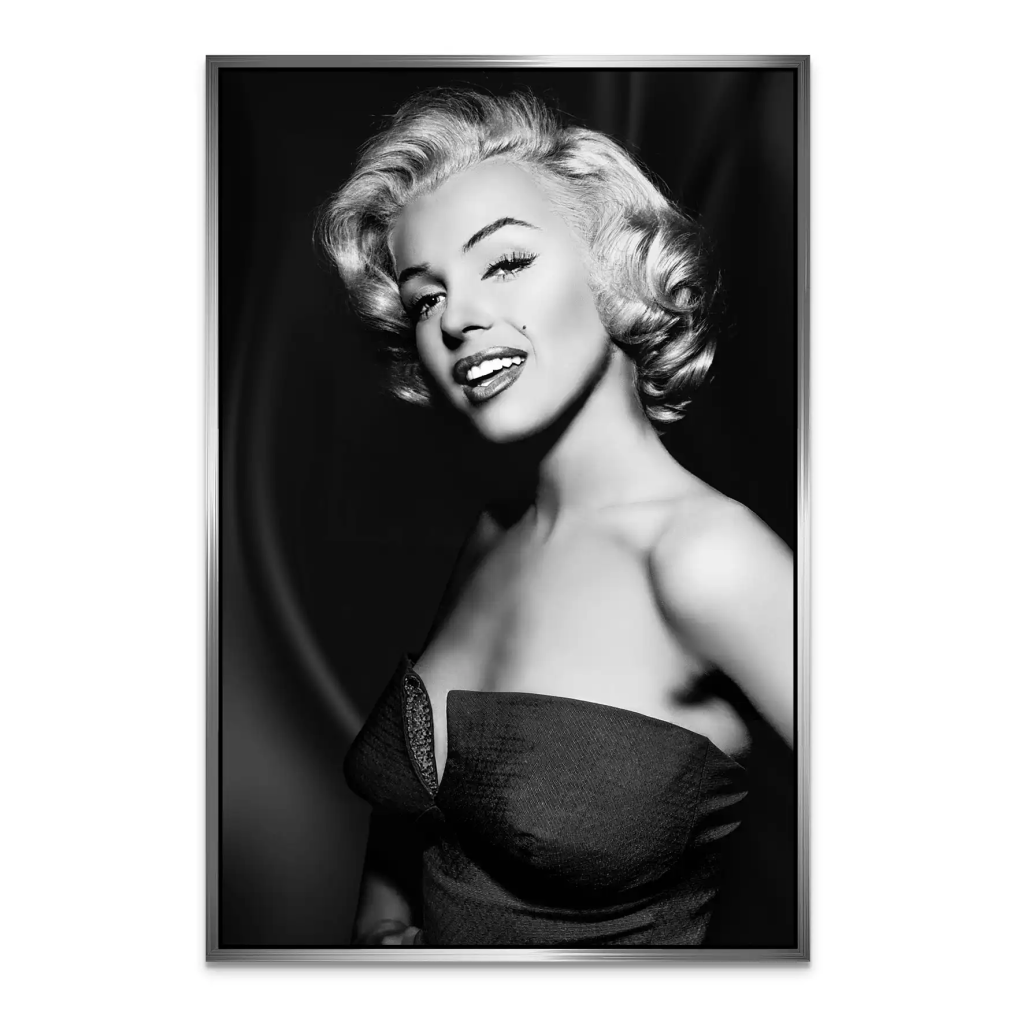 Marilyn Black and White AluDibond Bild INGALERIE